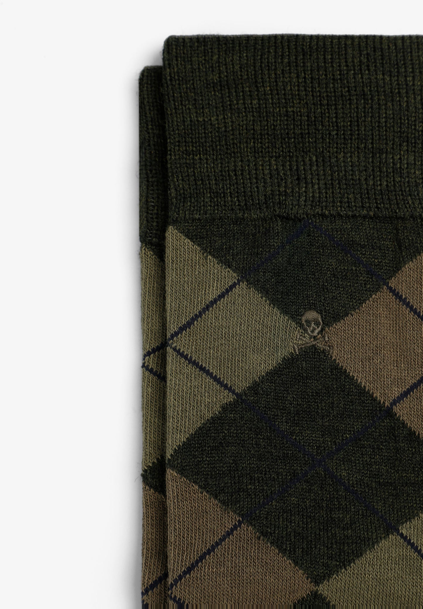 DIAMOND PATTERN WOOL SOCKS