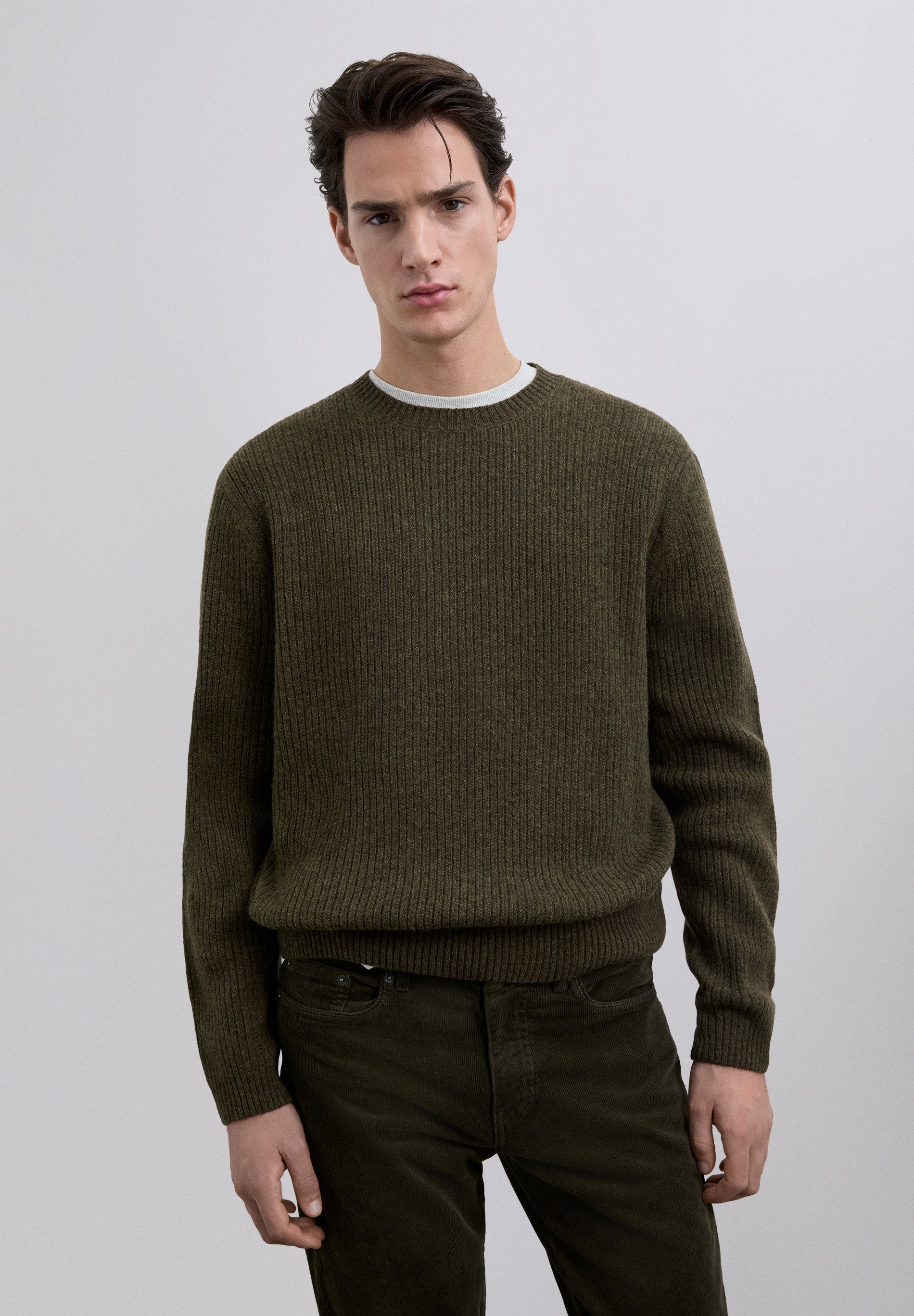 RIBBED MERINO WOOL SWEATER