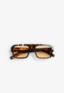 RECTANGULAR TORTOISESHELL SUNGLASSES