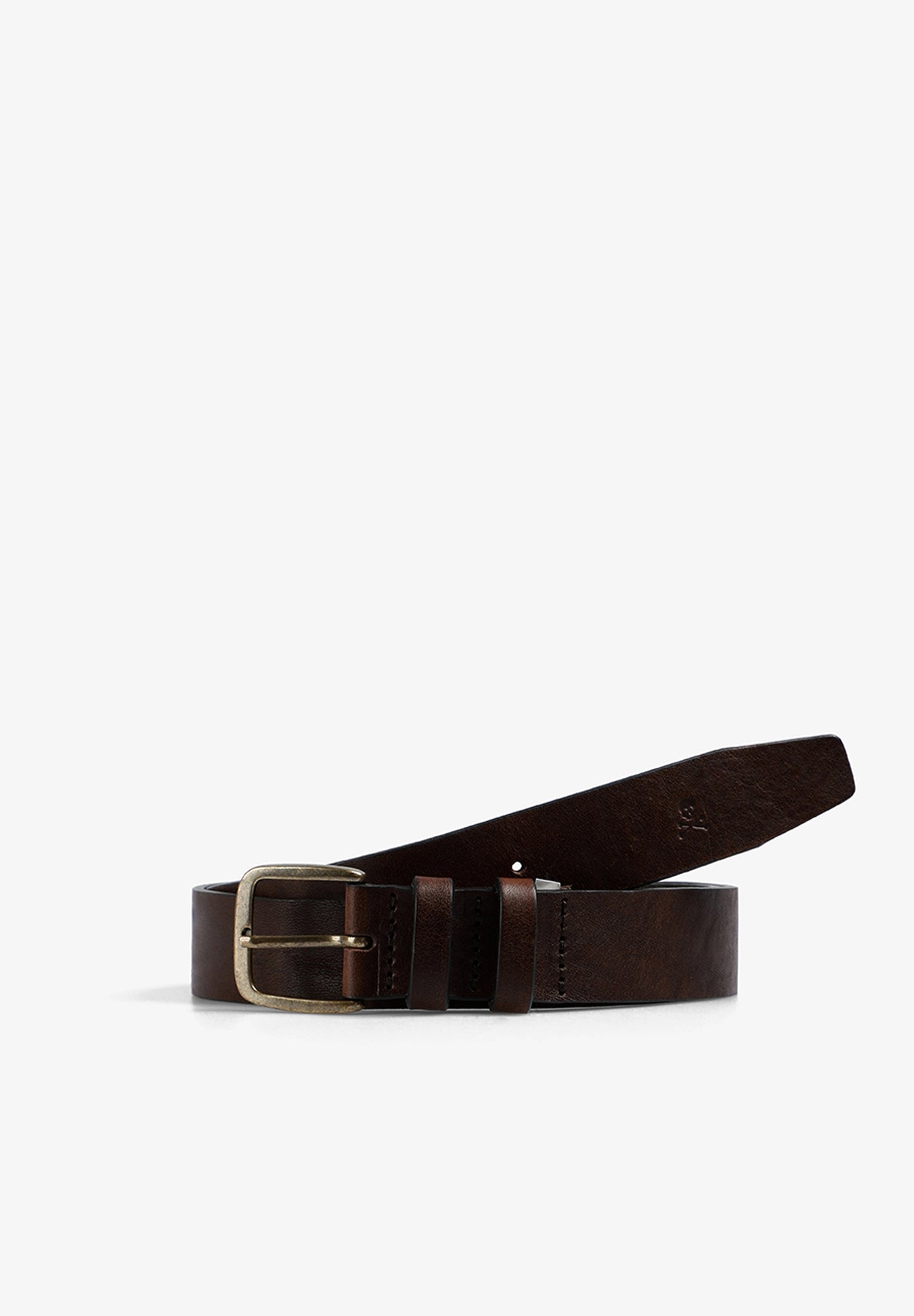 LEATHER BELT WITH SKULL