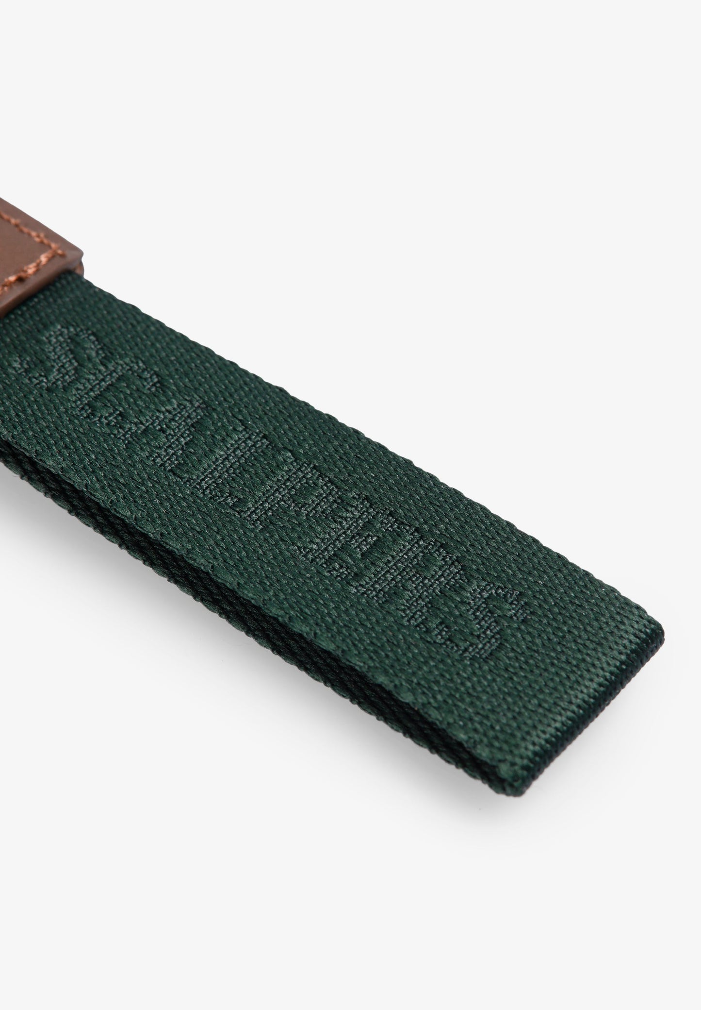 BRAIDED BELT WITH LEATHER DETAIL