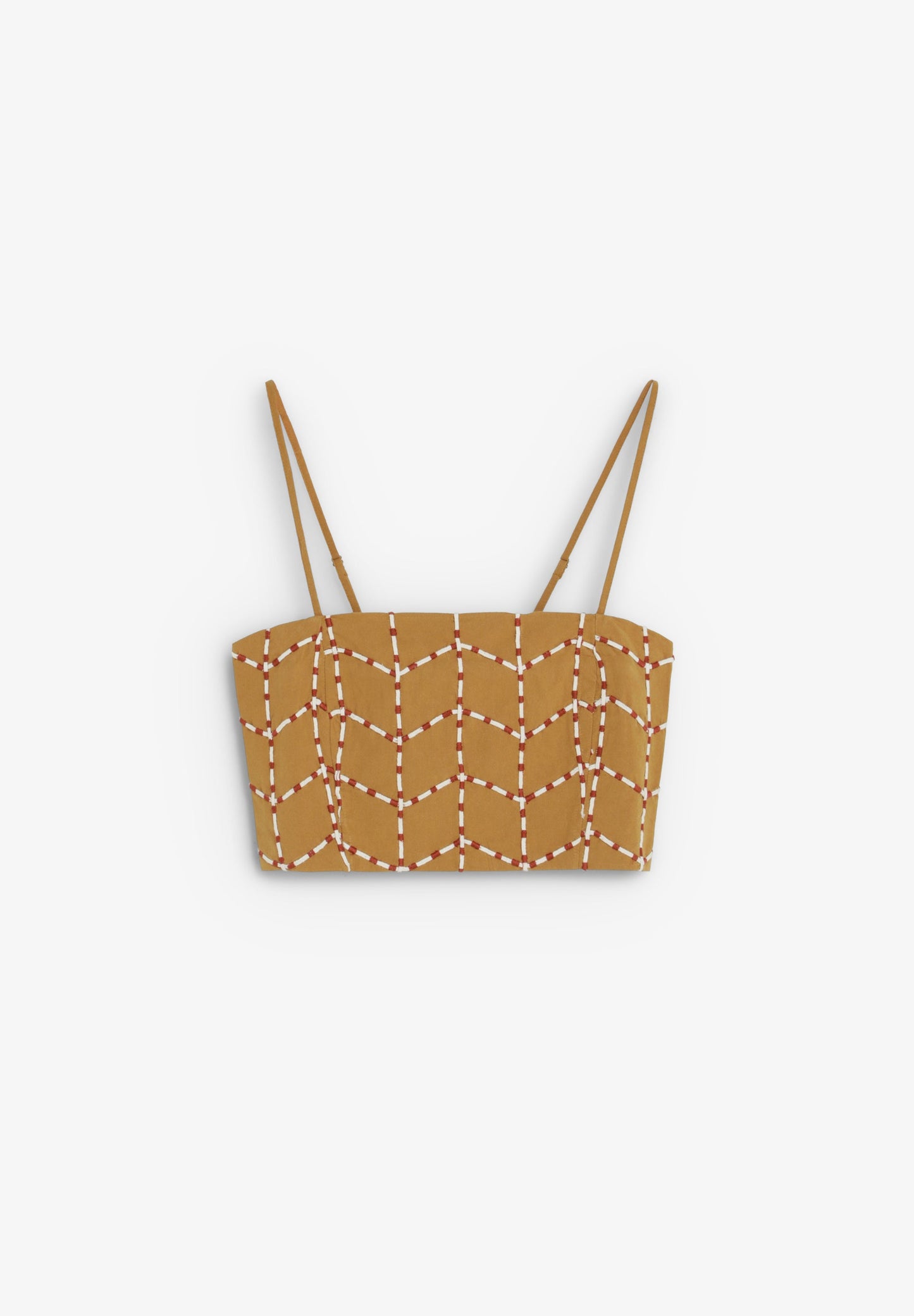 GEOMETRIC EMBROIDERED TOP