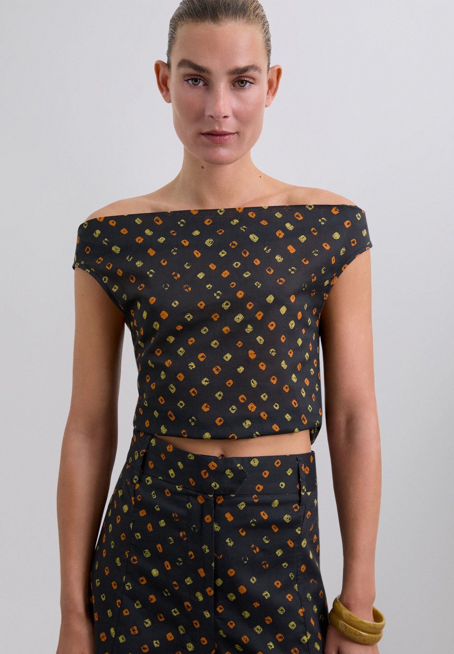 100% COTTON PRINT TOP