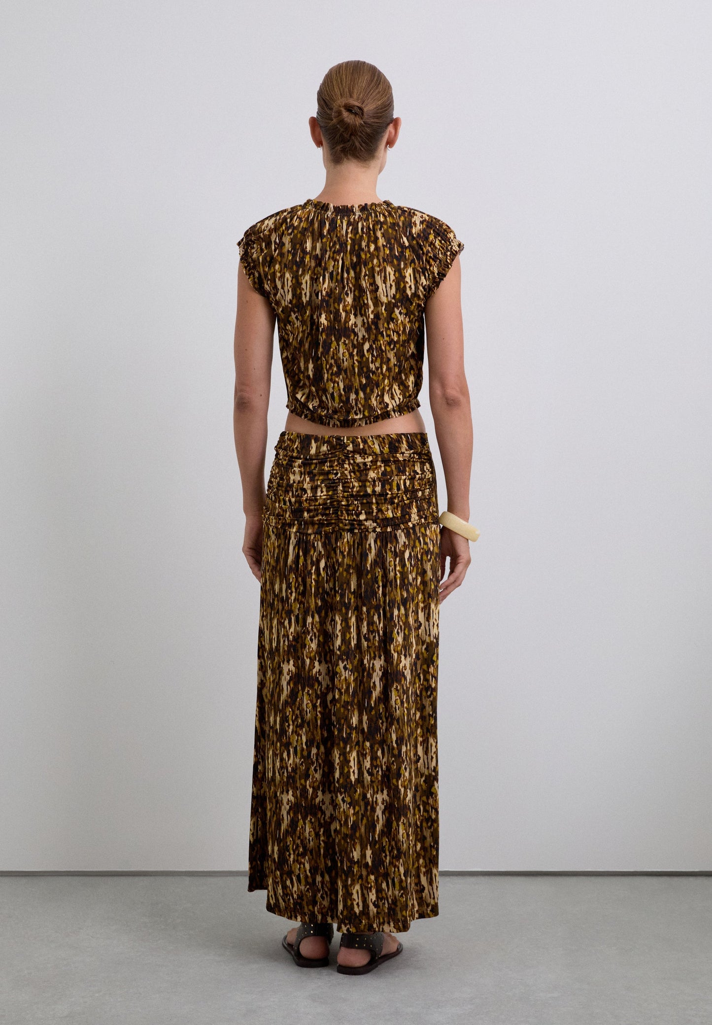 PRINTED BUCKLE SKIRT