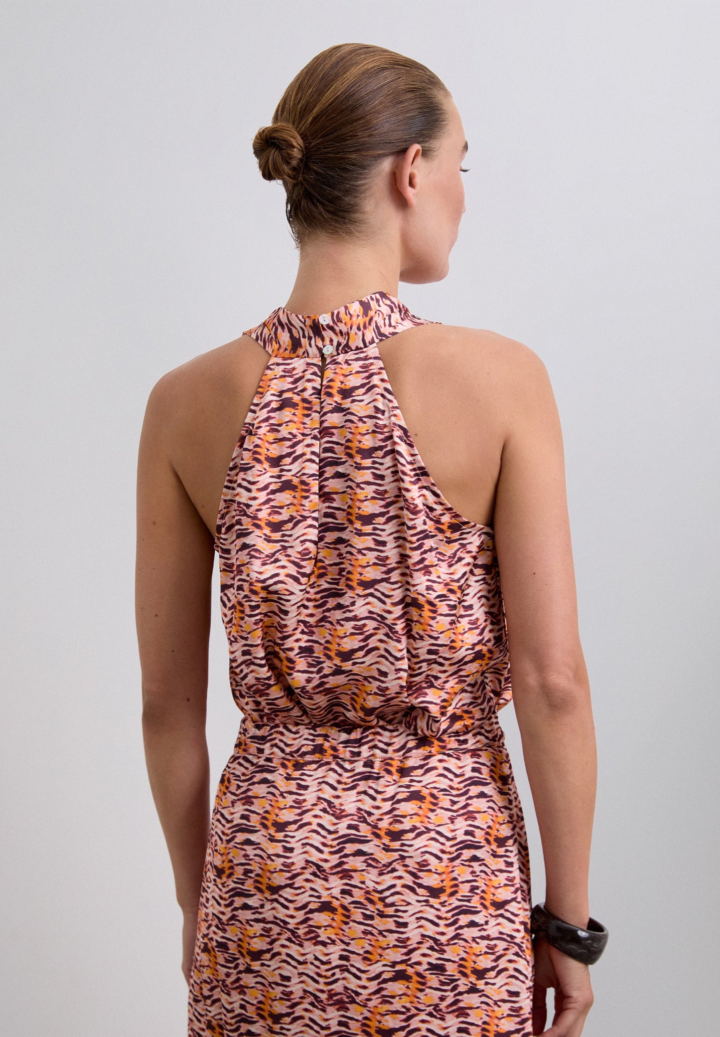 PRINTED HALTERNECK TOP