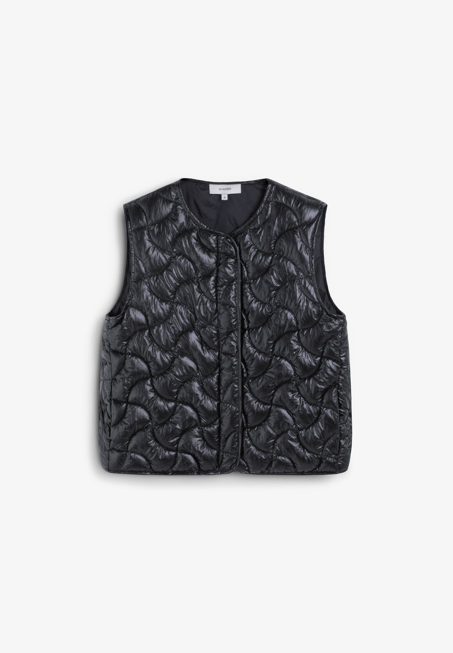 QUILTED GILET WITH STITCHING