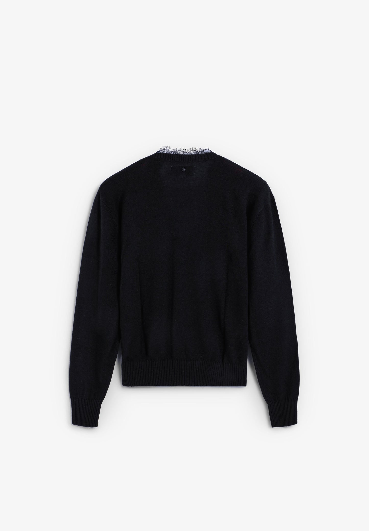 V-NECK SWEATER WITH LACE
