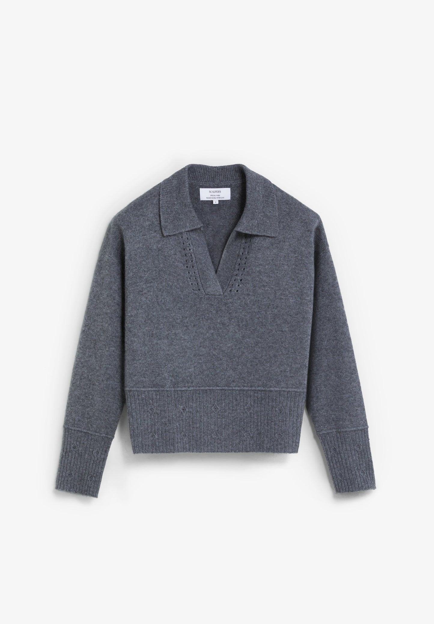 POLO JUMPER WITH EMBOSSED DETAILS