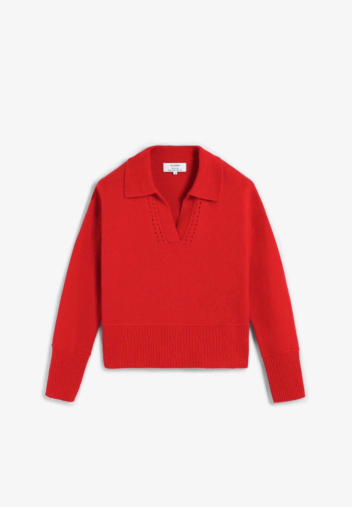 POLO JUMPER WITH EMBOSSED DETAILS
