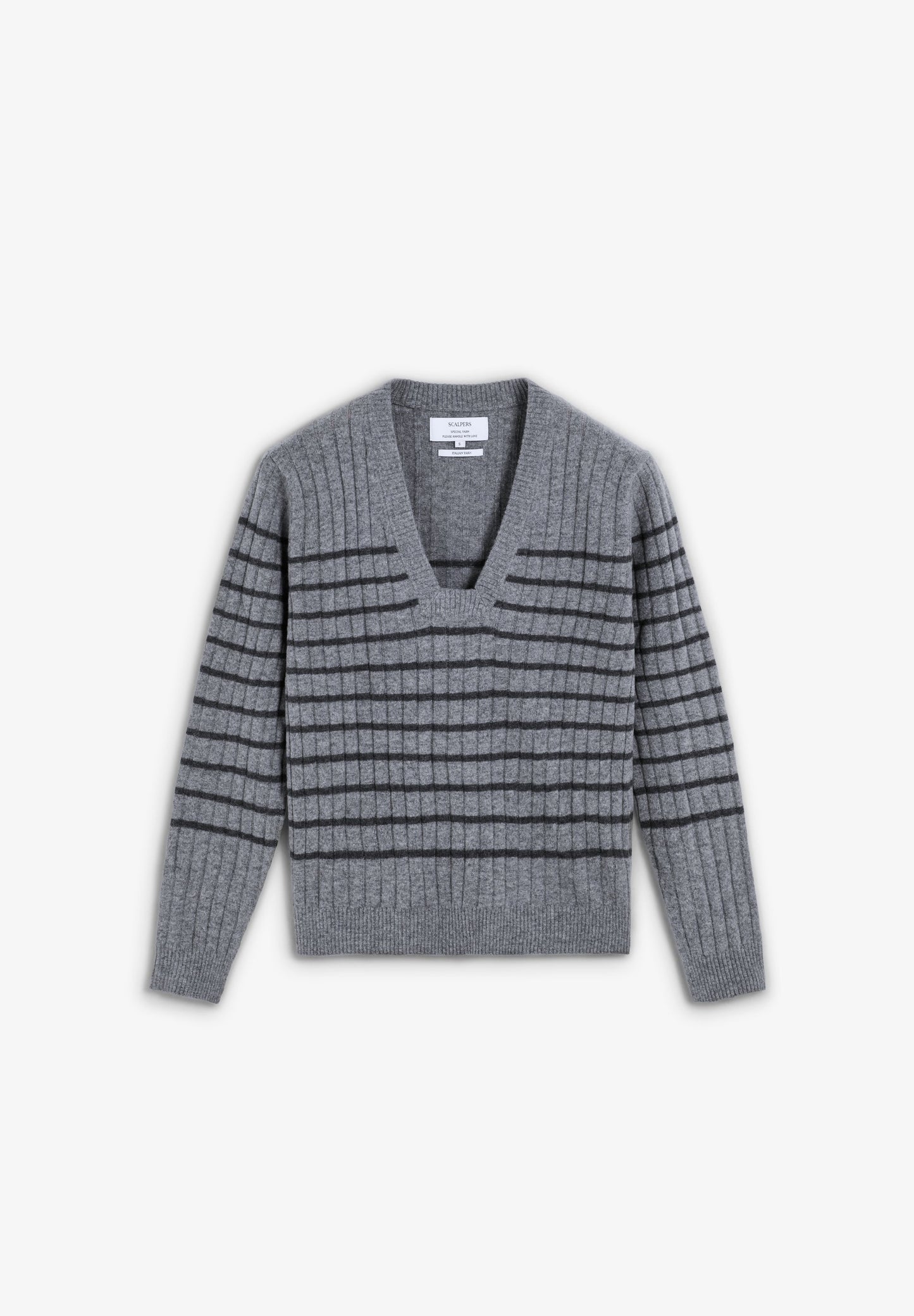 STRIPED RIBBED SWEATER