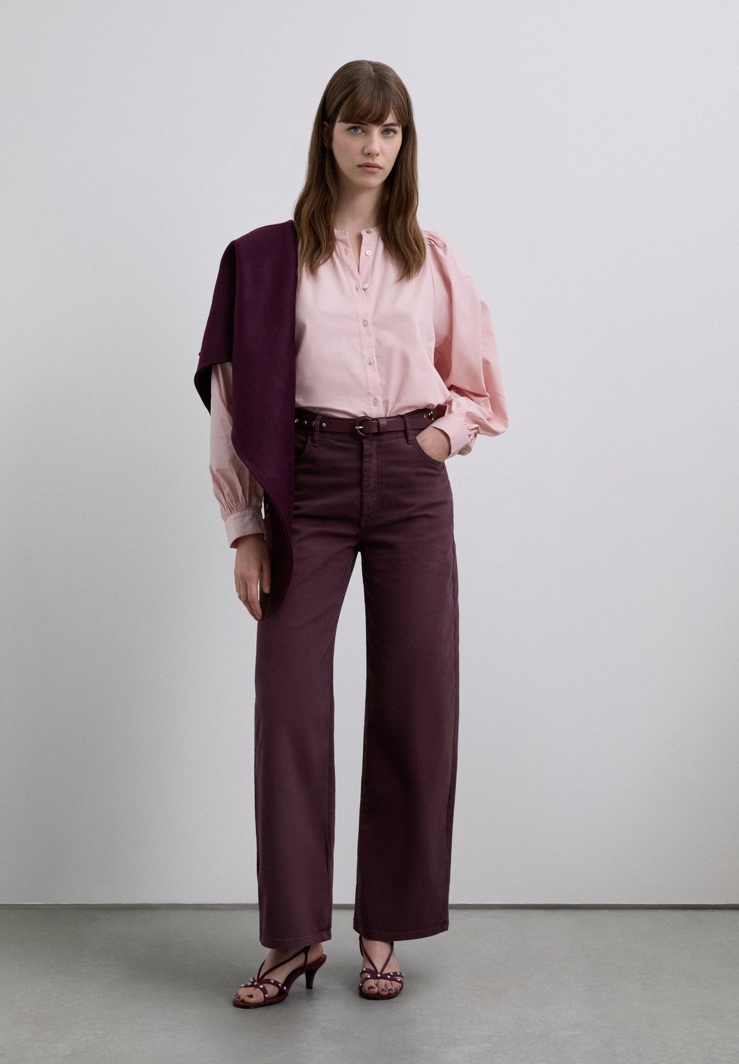 POPLIN PUFF SLEEVE SHIRT