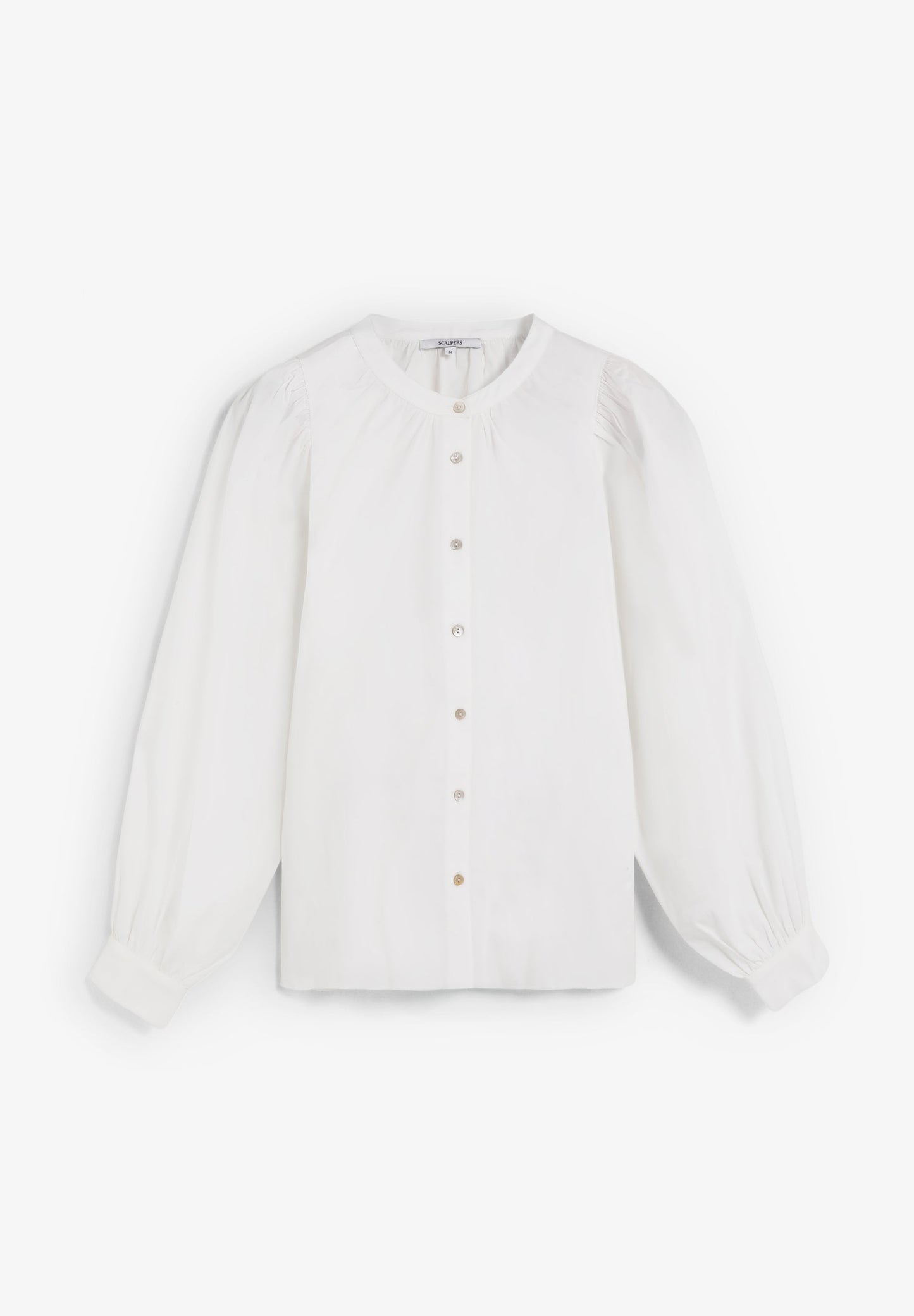POPLIN PUFF SLEEVE SHIRT