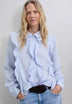 PINSTRIPE SHIRT WITH RUFFLES