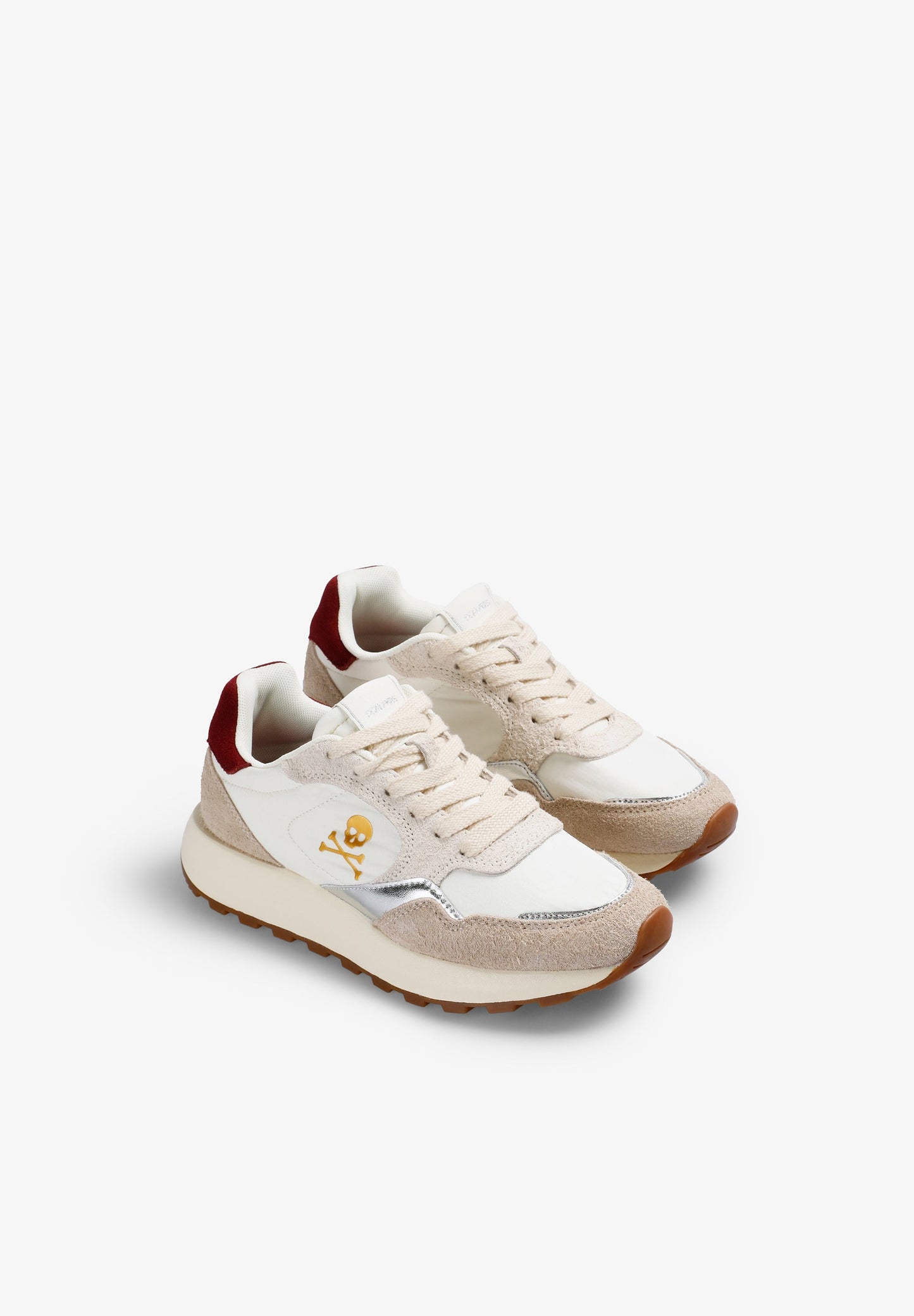 CONTRAST MULTI-TEXTURE SNEAKERS