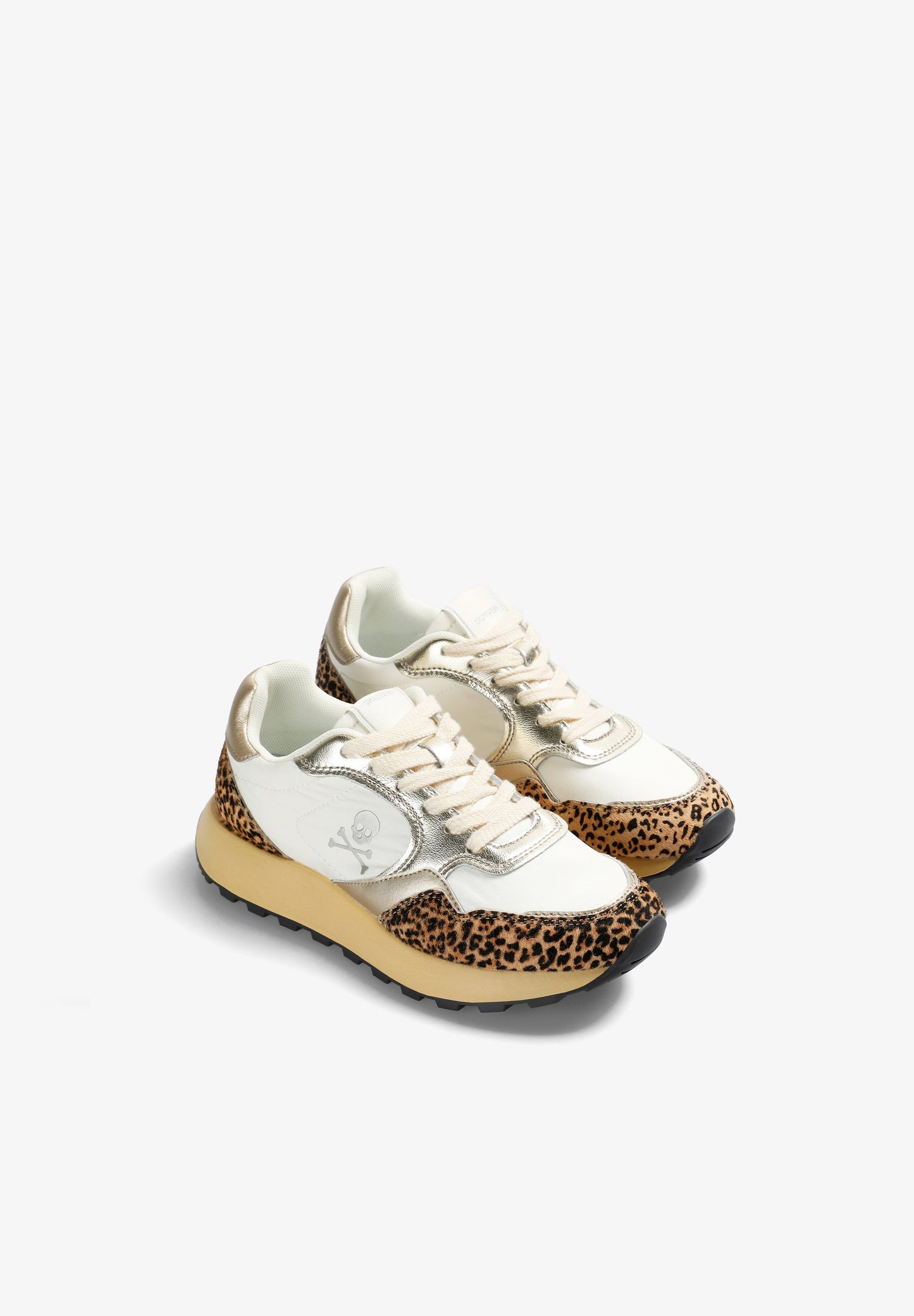 METALLIC ANIMAL PRINT SNEAKERS
