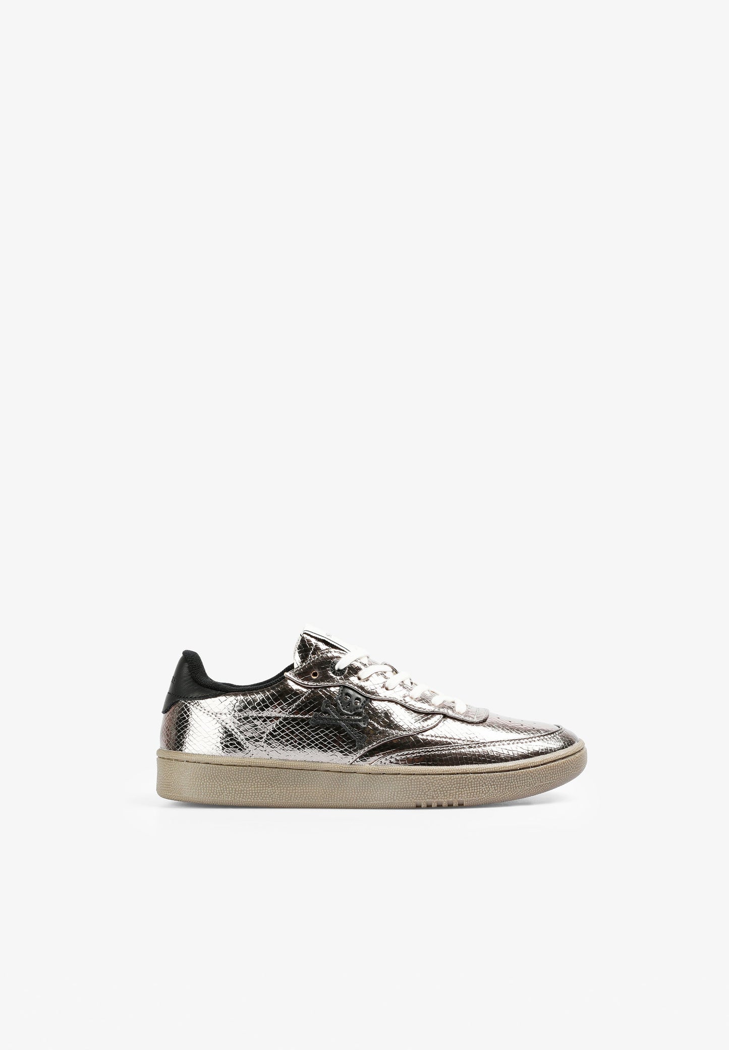 METALLIC SNAKE TEXTURE SNEAKERS