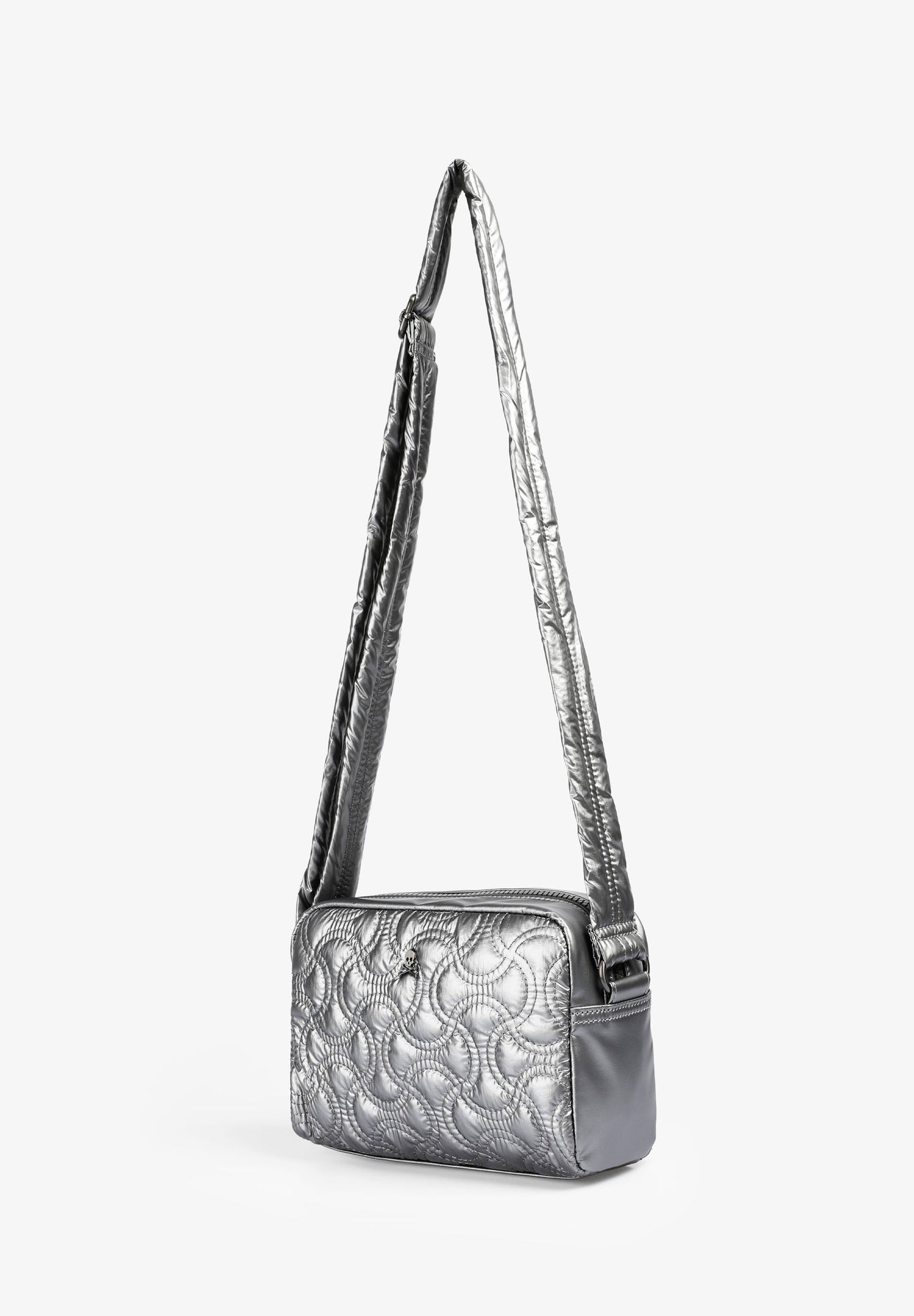 QUILTED METALLIC CROSSBODY BAG