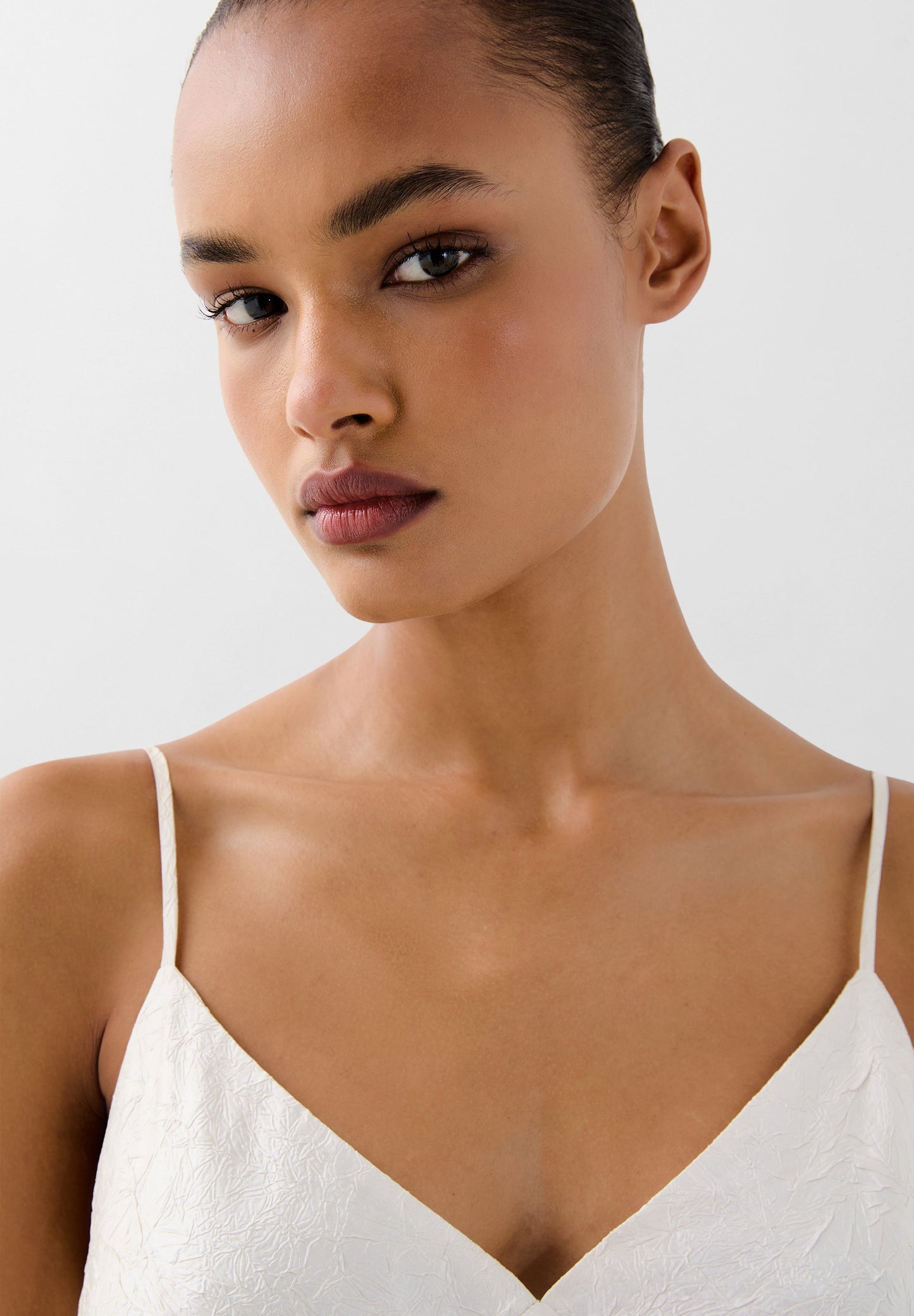 FLOWING TEXTURED SLIP DRESS