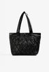 QUILTED SKULL TOTE BAG