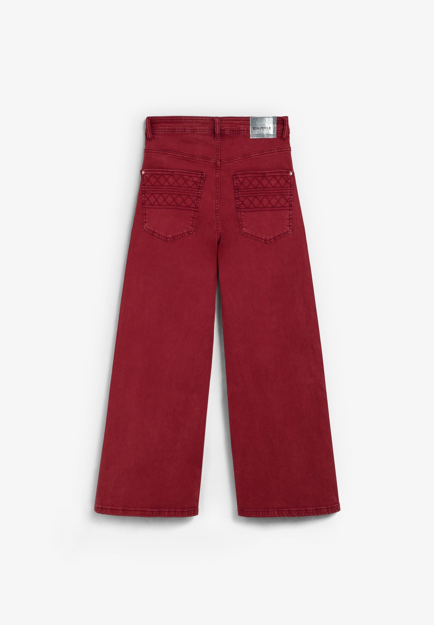 HIGH-RISE TROUSERS WITH STITCHING DETAIL