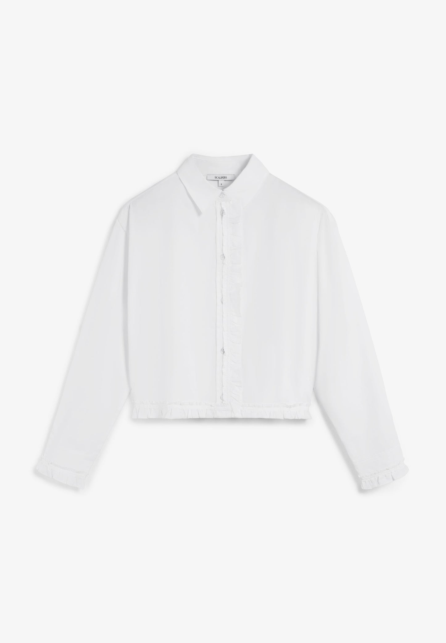GATHERED CROPPED SHIRT