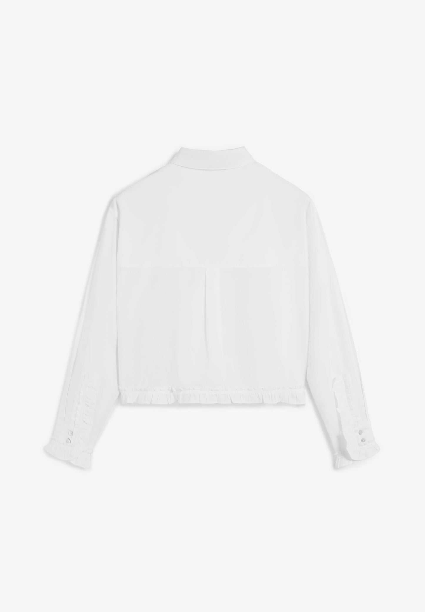 GATHERED CROPPED SHIRT