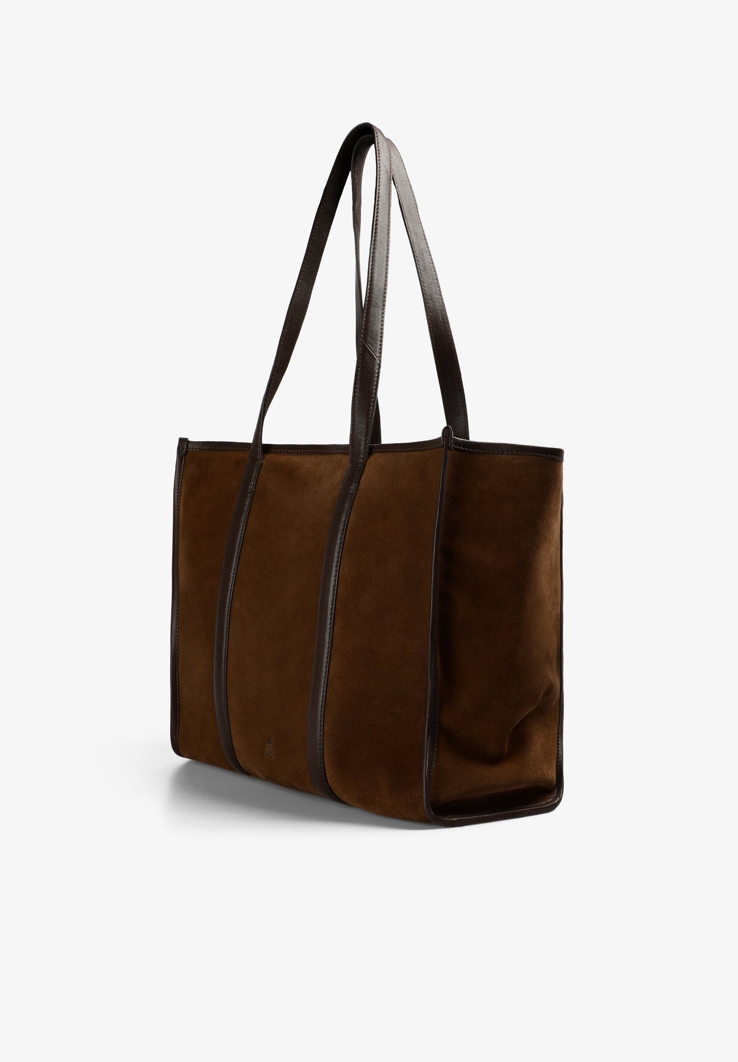 CONTRAST SUEDE TOTE BAG