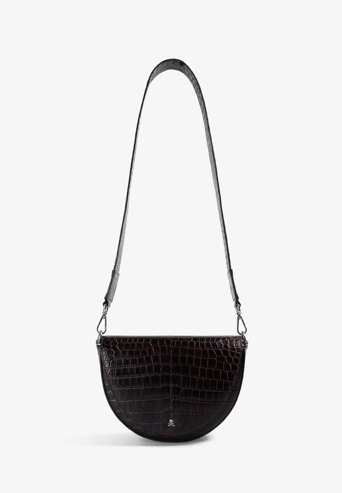 EMBOSSED LEATHER BAG WITH CHAIN