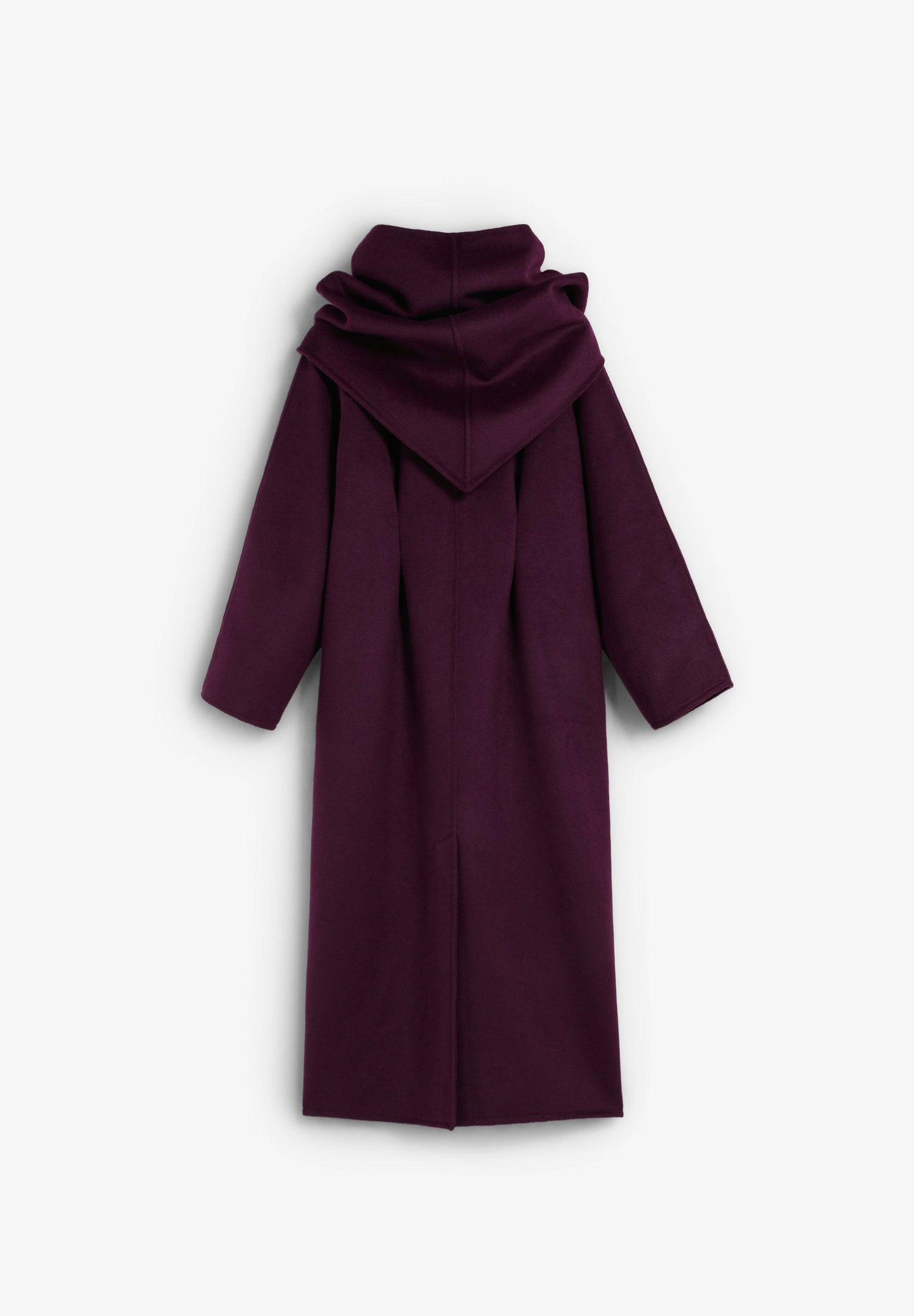 LONG COAT WITH DETACHABLE SCARF DETAIL