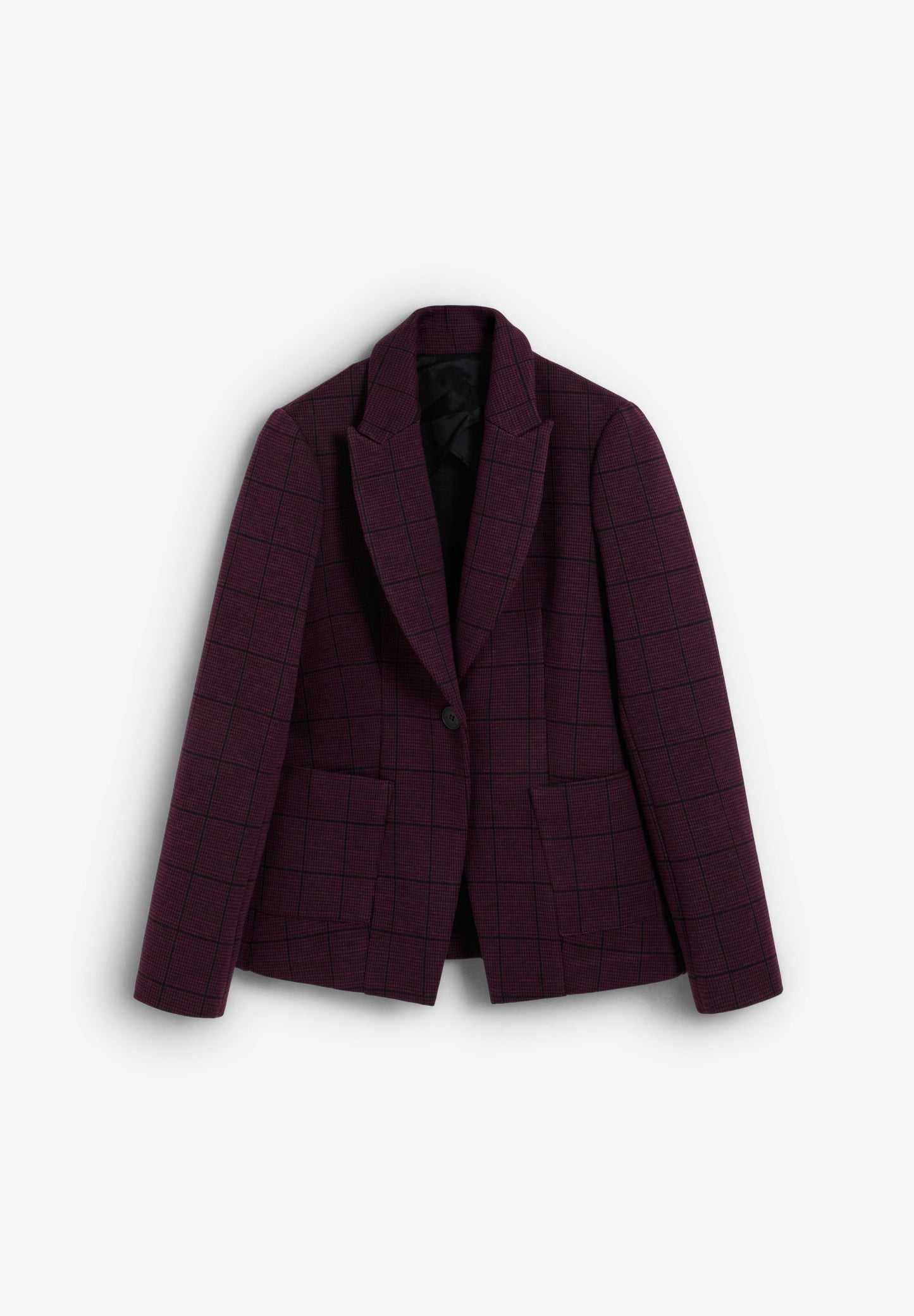 BURGUNDY CHECK BLAZER
