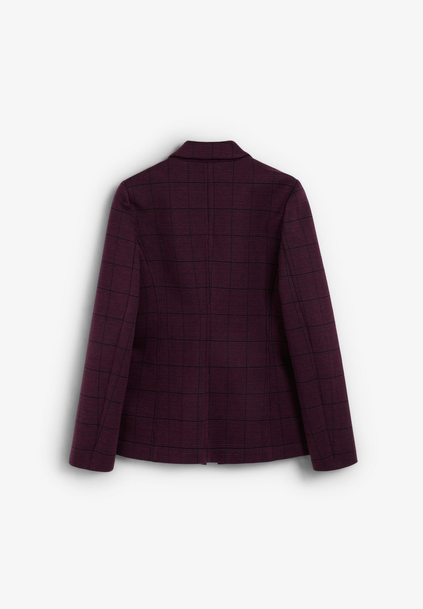 BURGUNDY CHECK BLAZER