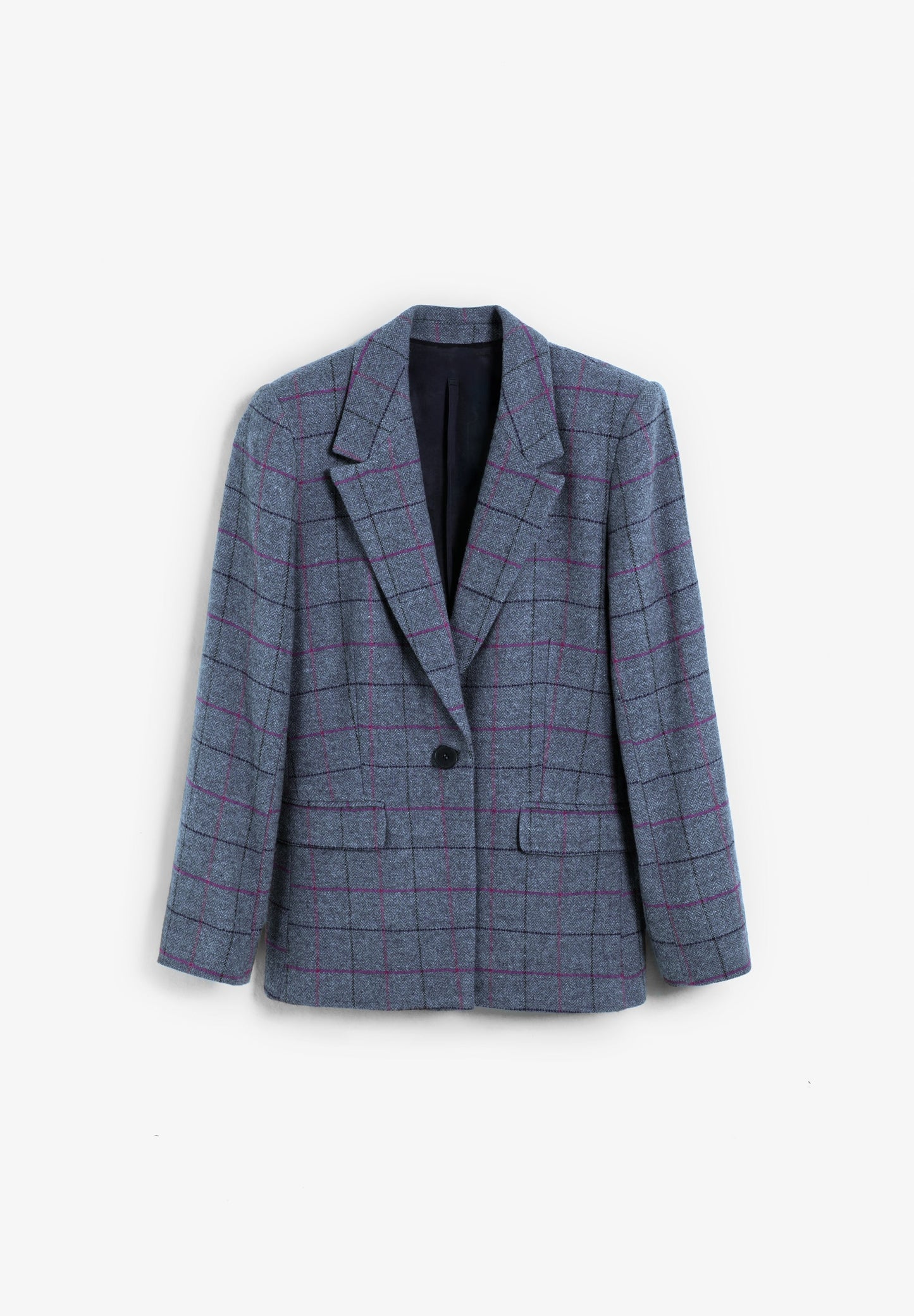 CHECK WOOL BLAZER