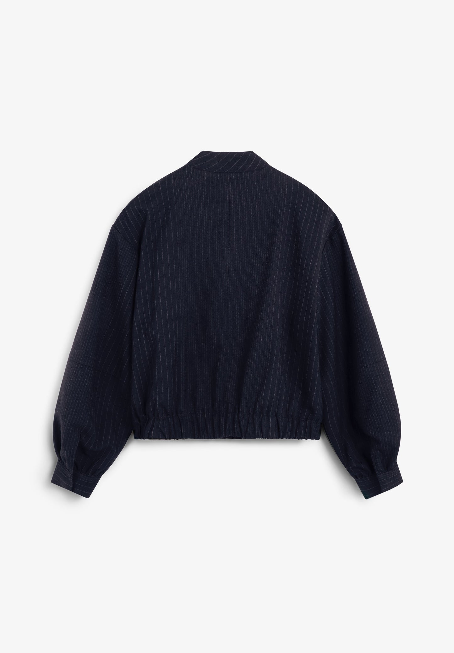 PINSTRIPE BOMBER JACKET