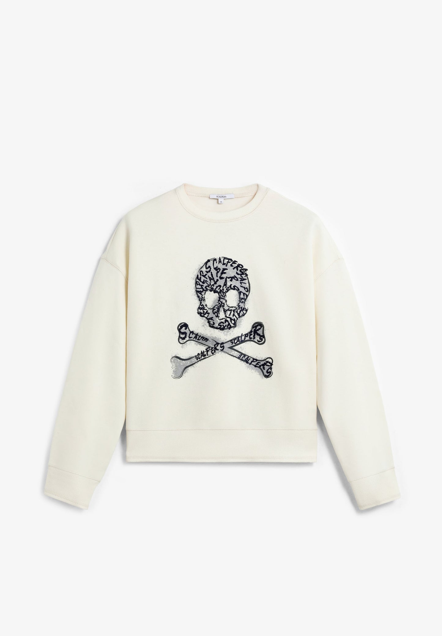 FLOCKED SKULL HOODIE