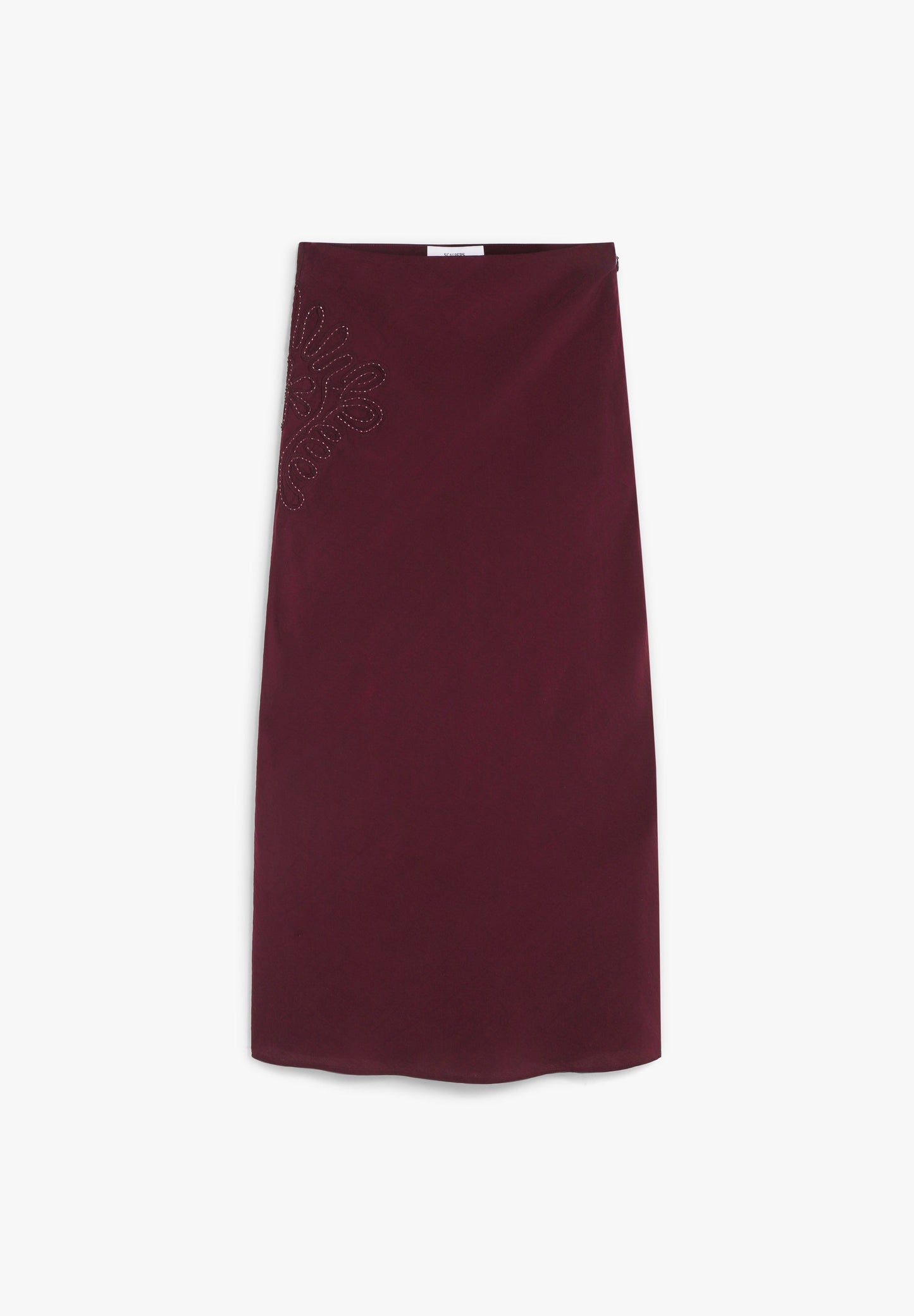 BIAS CUT SKIRT WITH EMBROIDERY