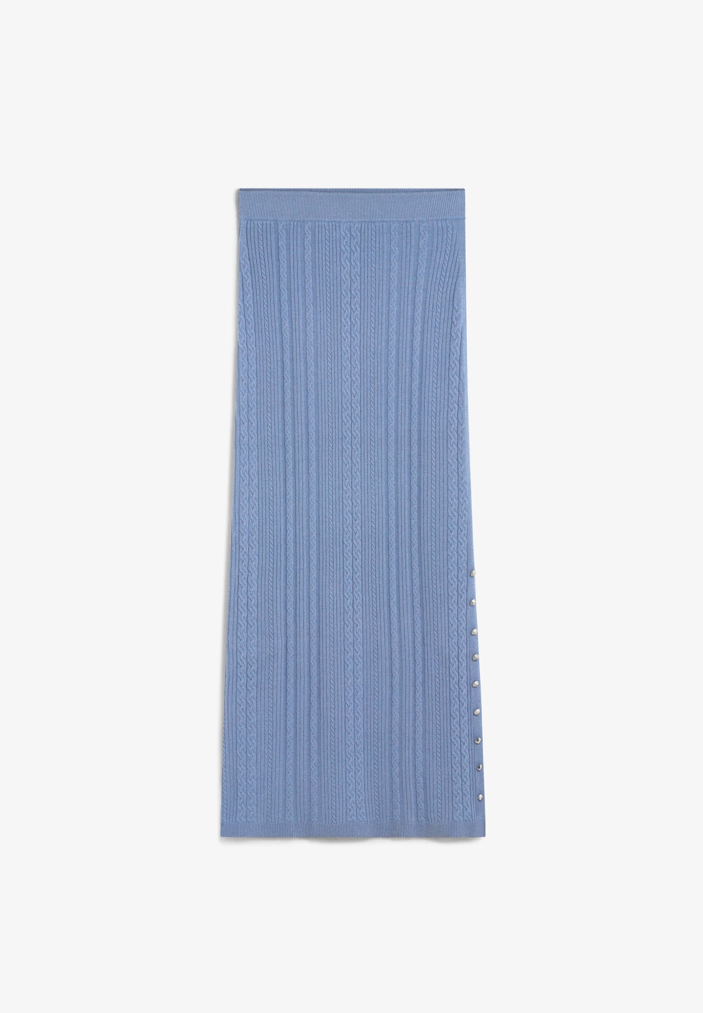 CABLE KNIT SKIRT WITH SLIT