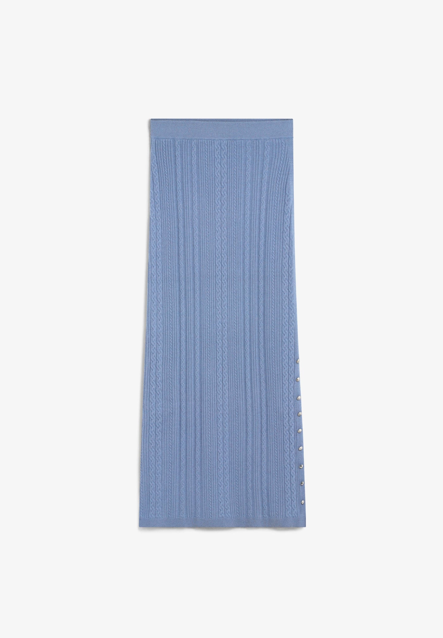 CABLE KNIT SKIRT WITH SLIT