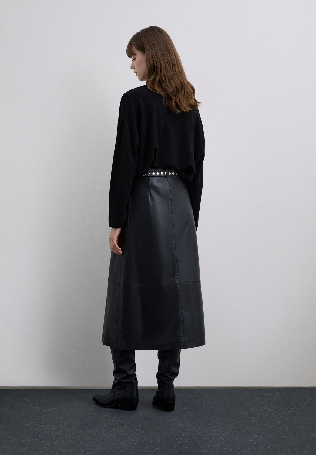 FALDA MIDI PIEL - Scalpers