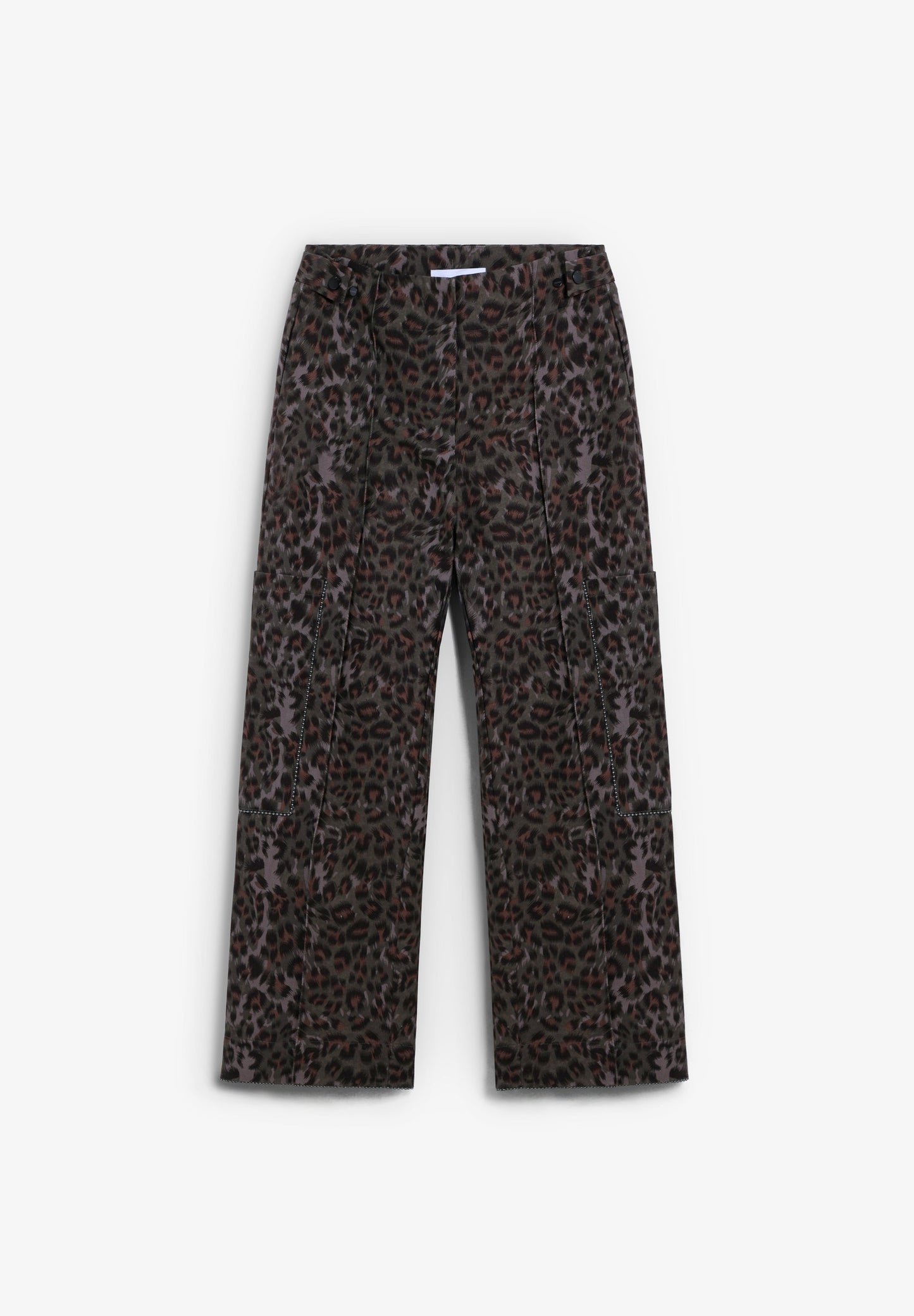 STRAIGHT ANIMAL PRINT TROUSERS
