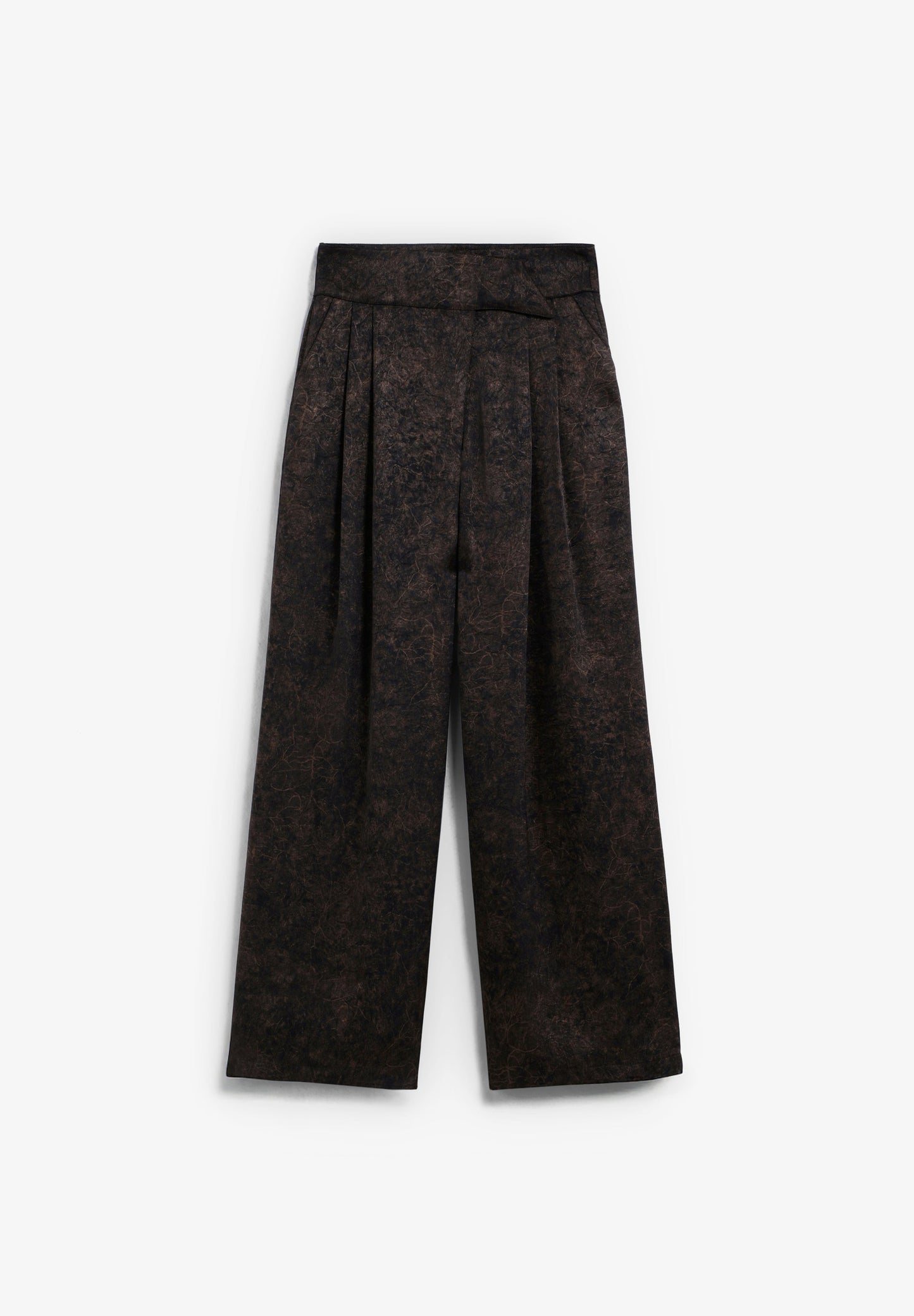 PRINTED SATIN TROUSERS