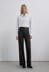 STRAIGHT CUT CHECK TROUSERS