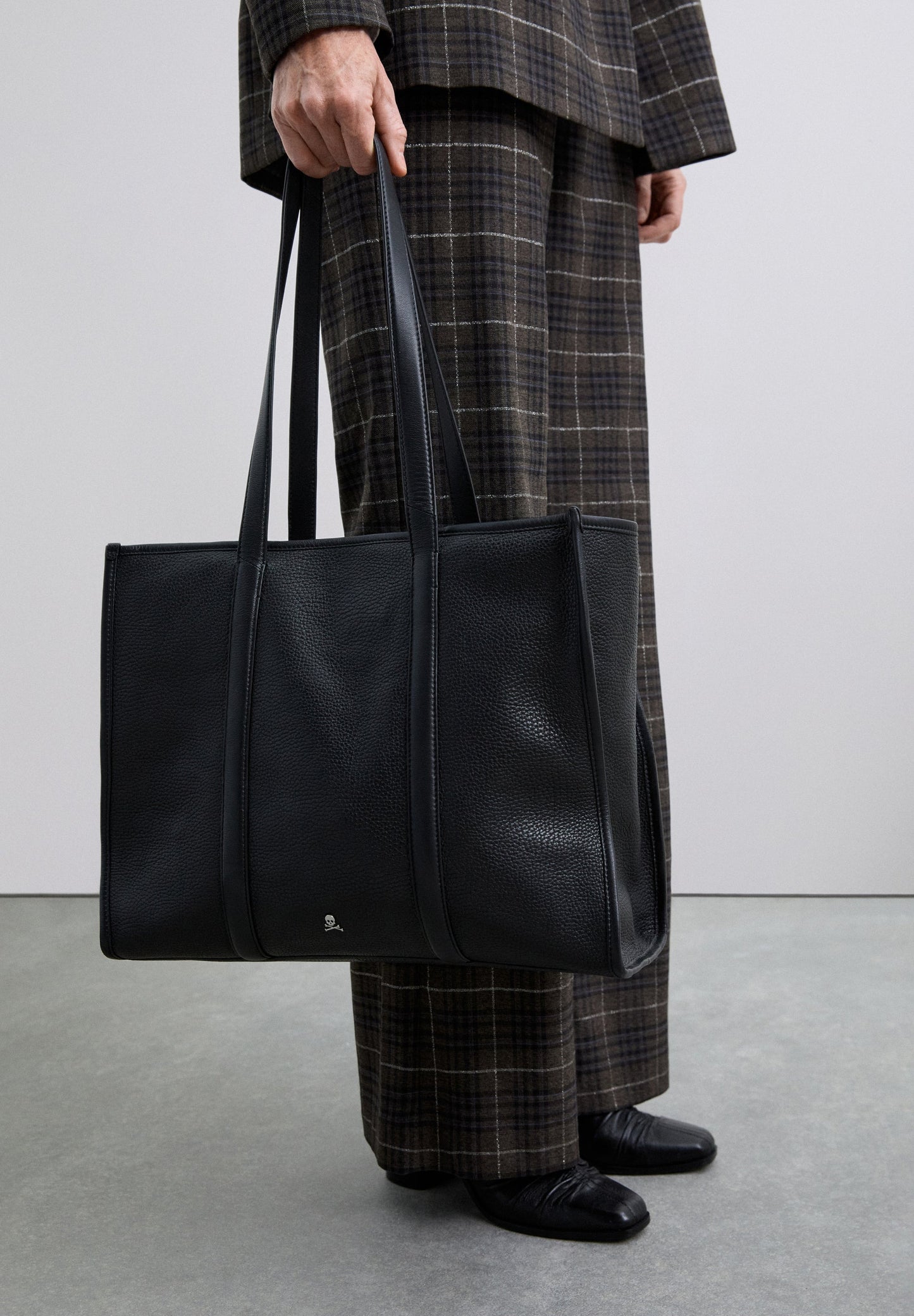 STRAIGHT CUT CHECK TROUSERS