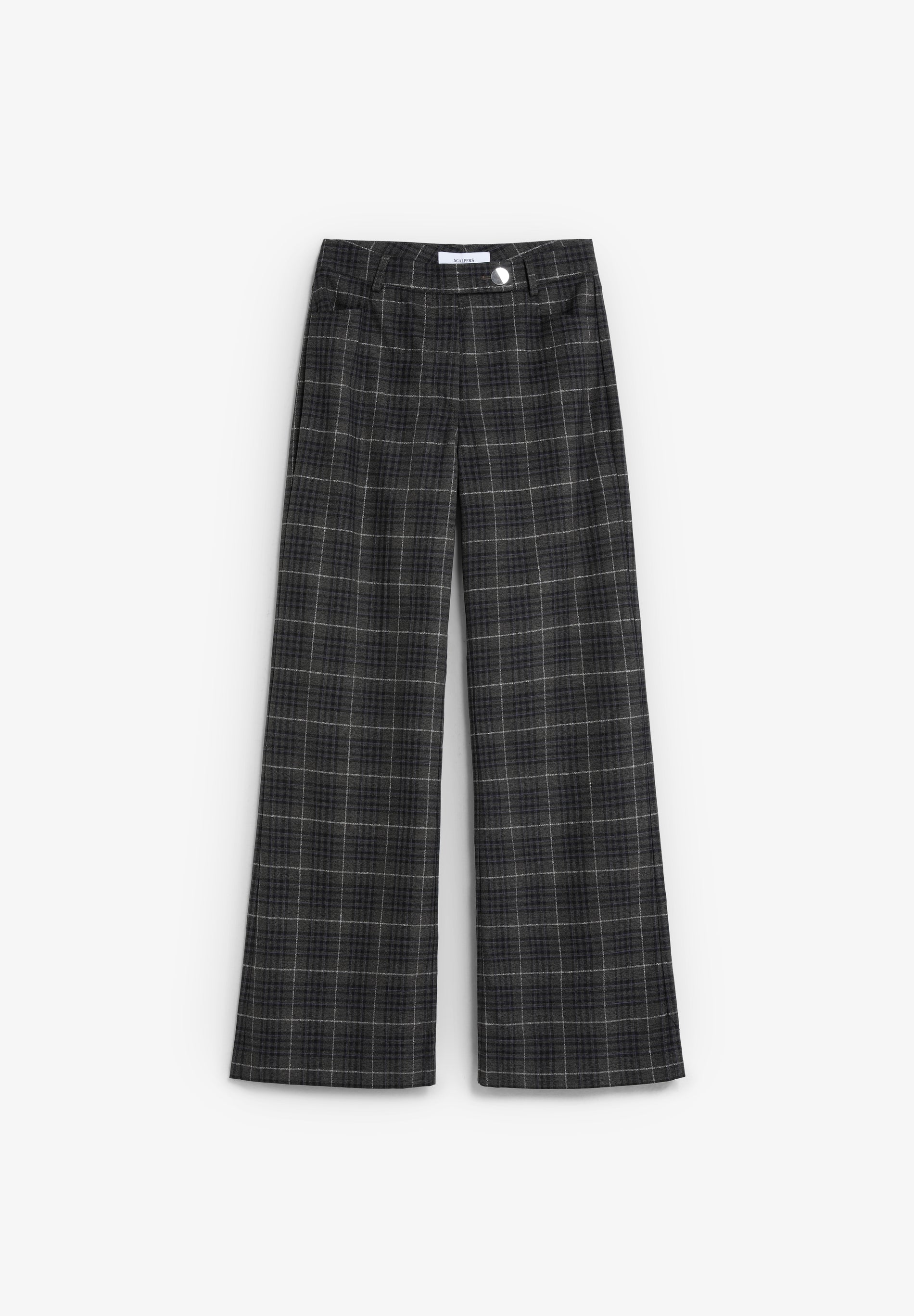 STRAIGHT CUT CHECK TROUSERS