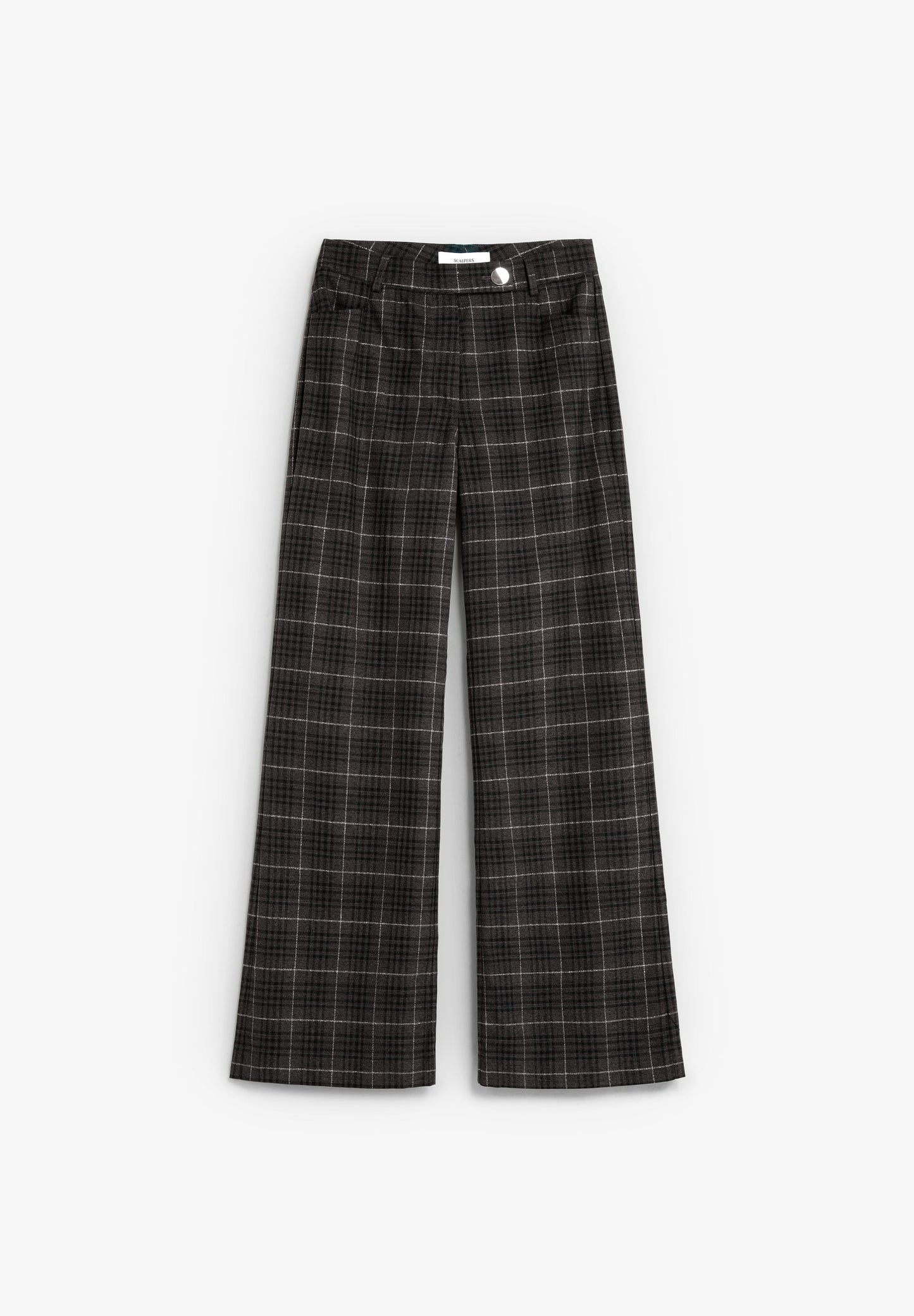 STRAIGHT CUT CHECK TROUSERS