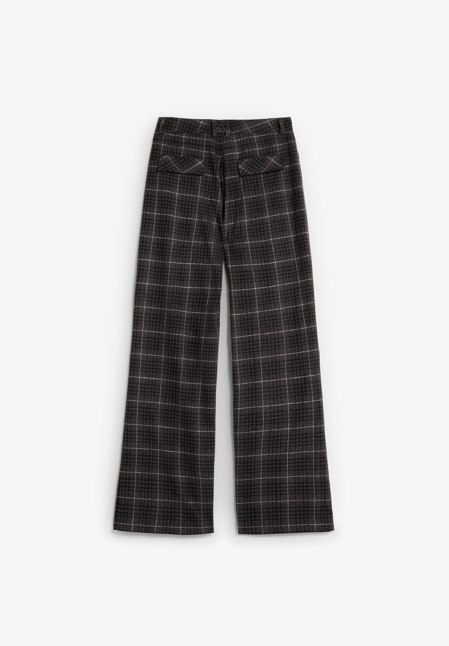STRAIGHT CUT CHECK TROUSERS