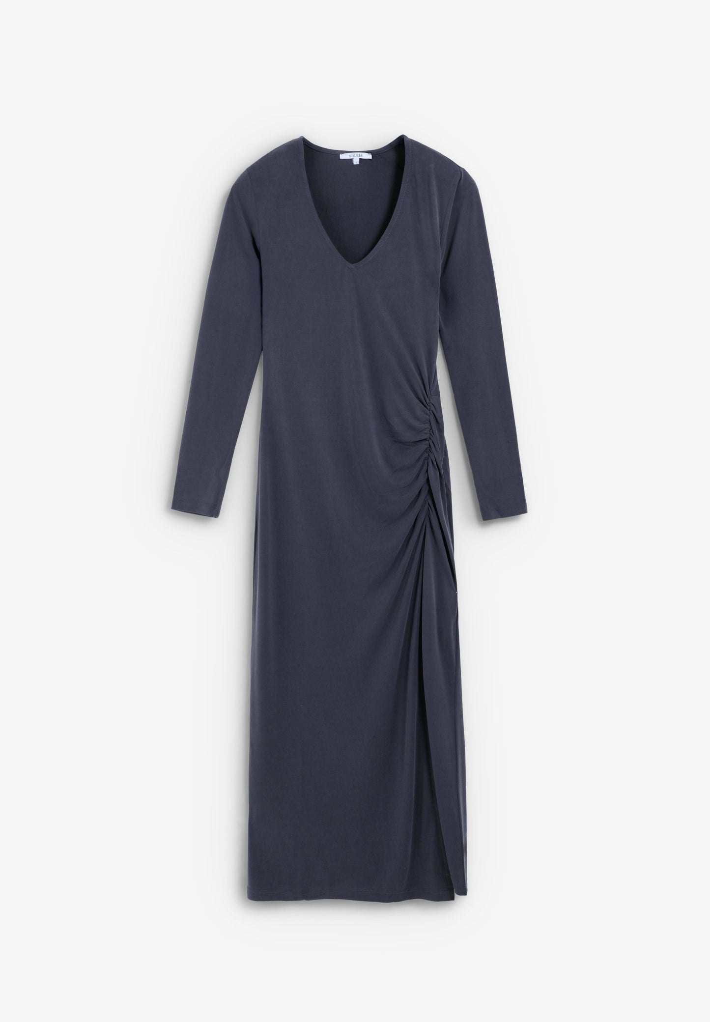 LONG DRESS WITH GATHERED SLIT