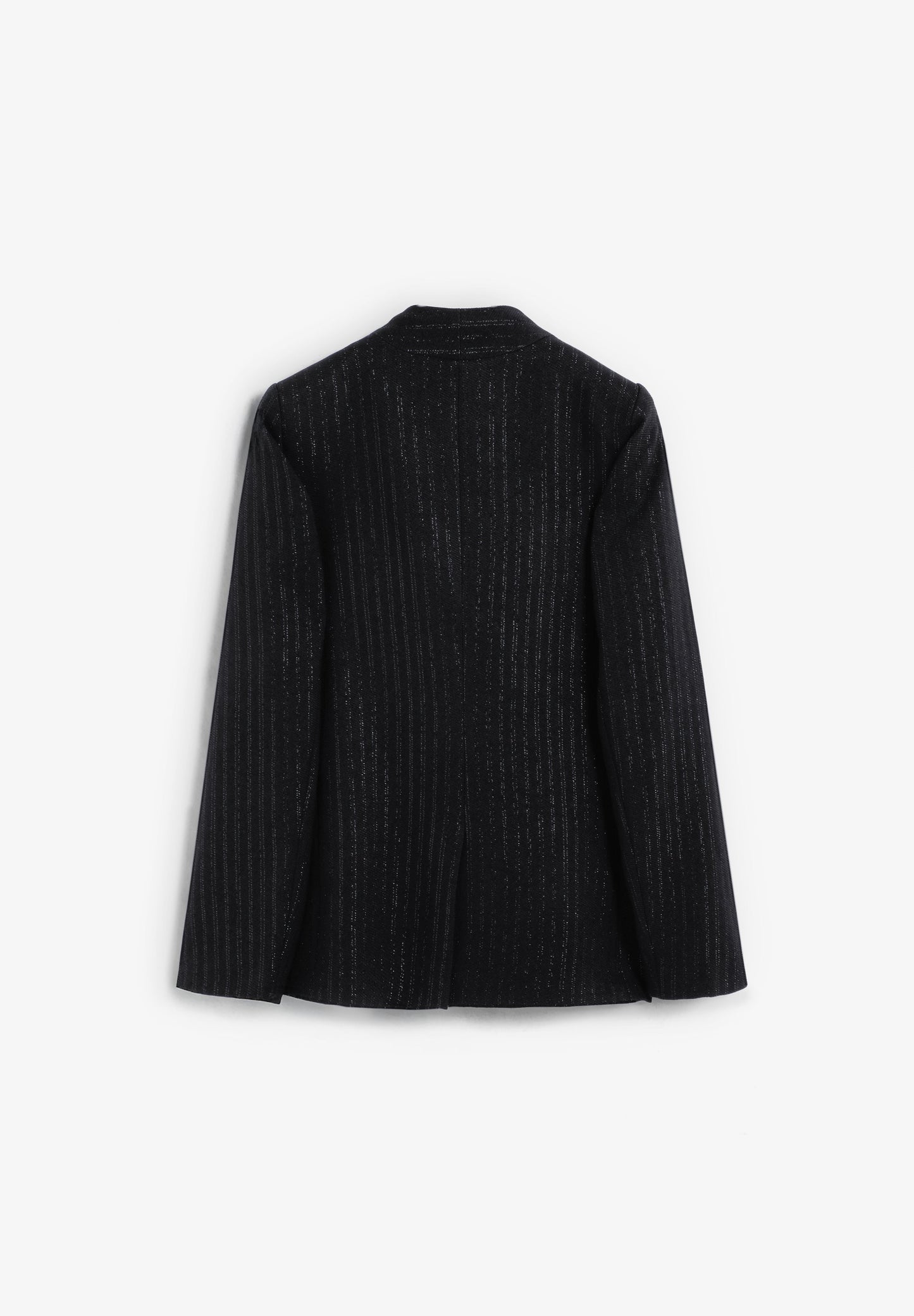 DOUBLE-BREASTED PINSTRIPE BLAZER