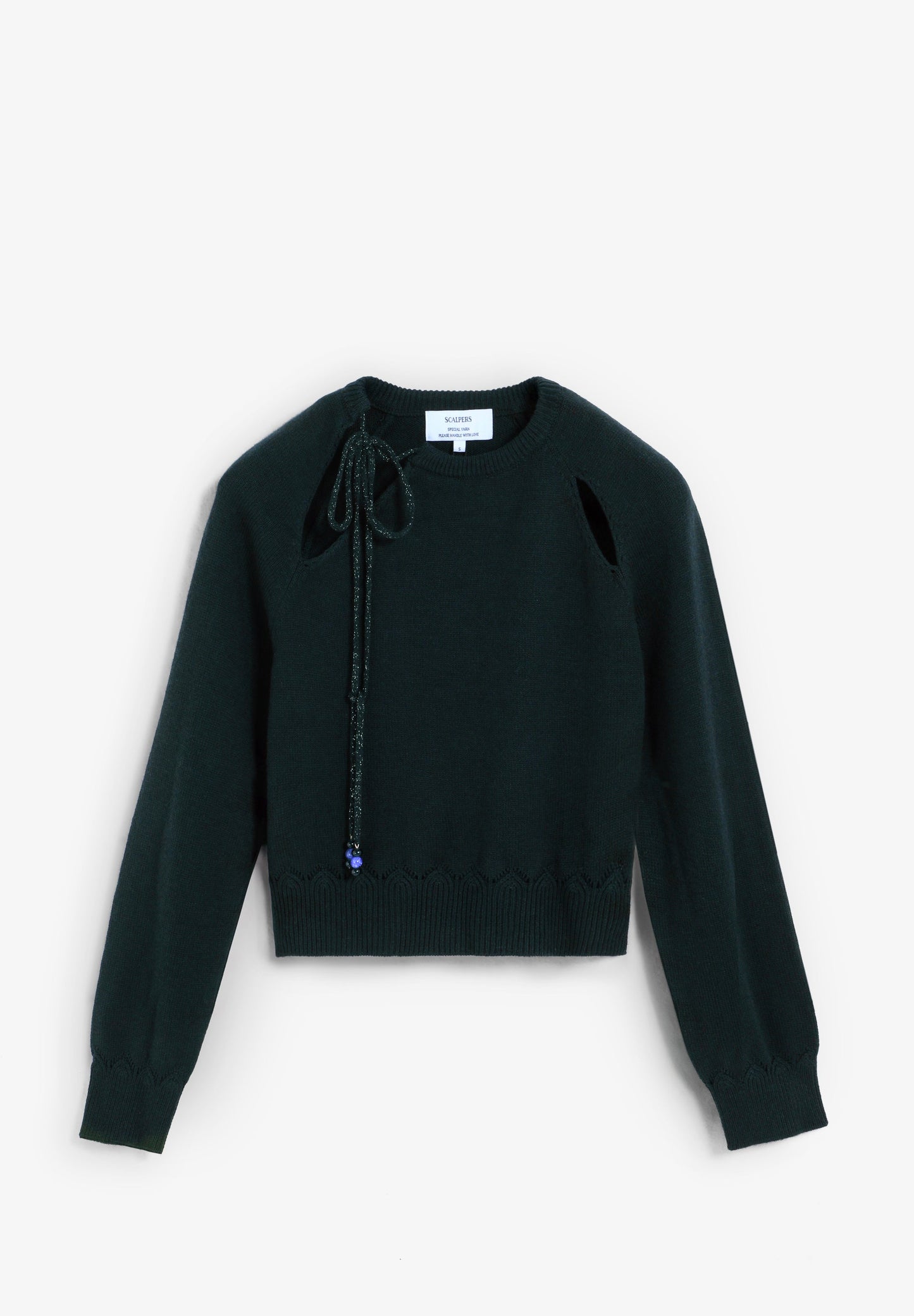 SWEATER WITH CUTOUTS AND TIE DETAIL