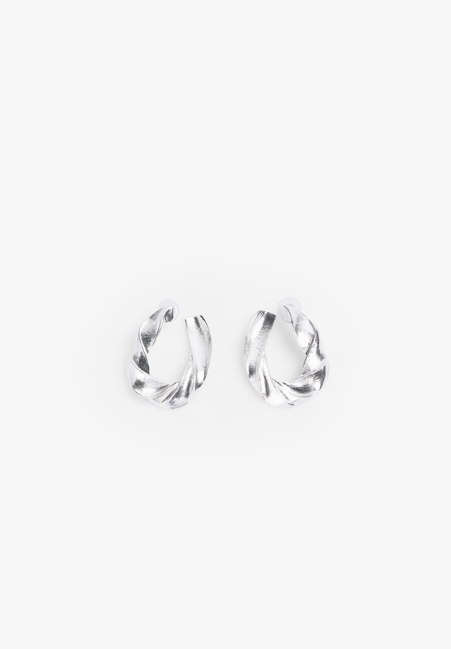 SILVER LOGO EARRINGS