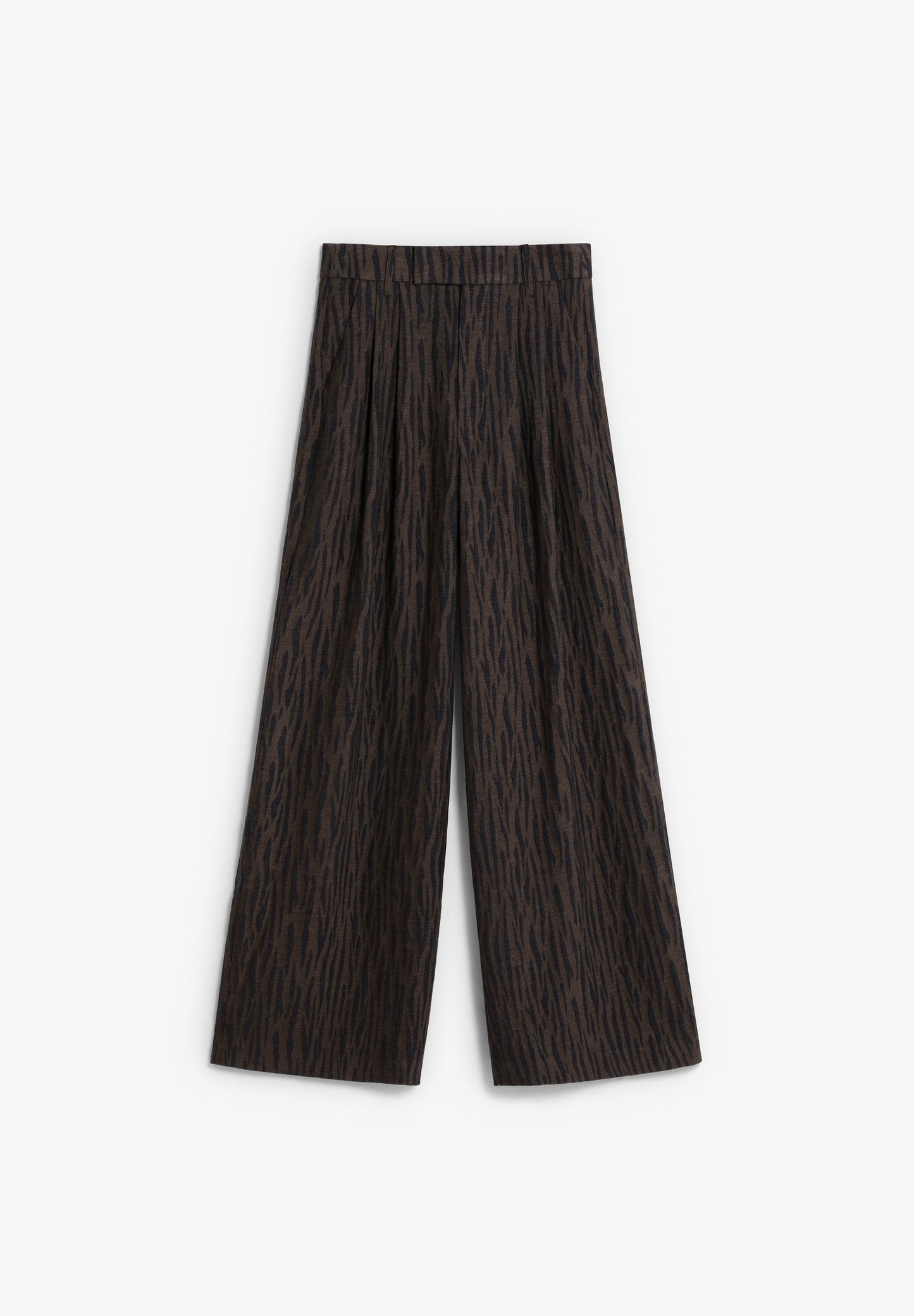 ANIMAL PRINT JACQUARD TROUSERS